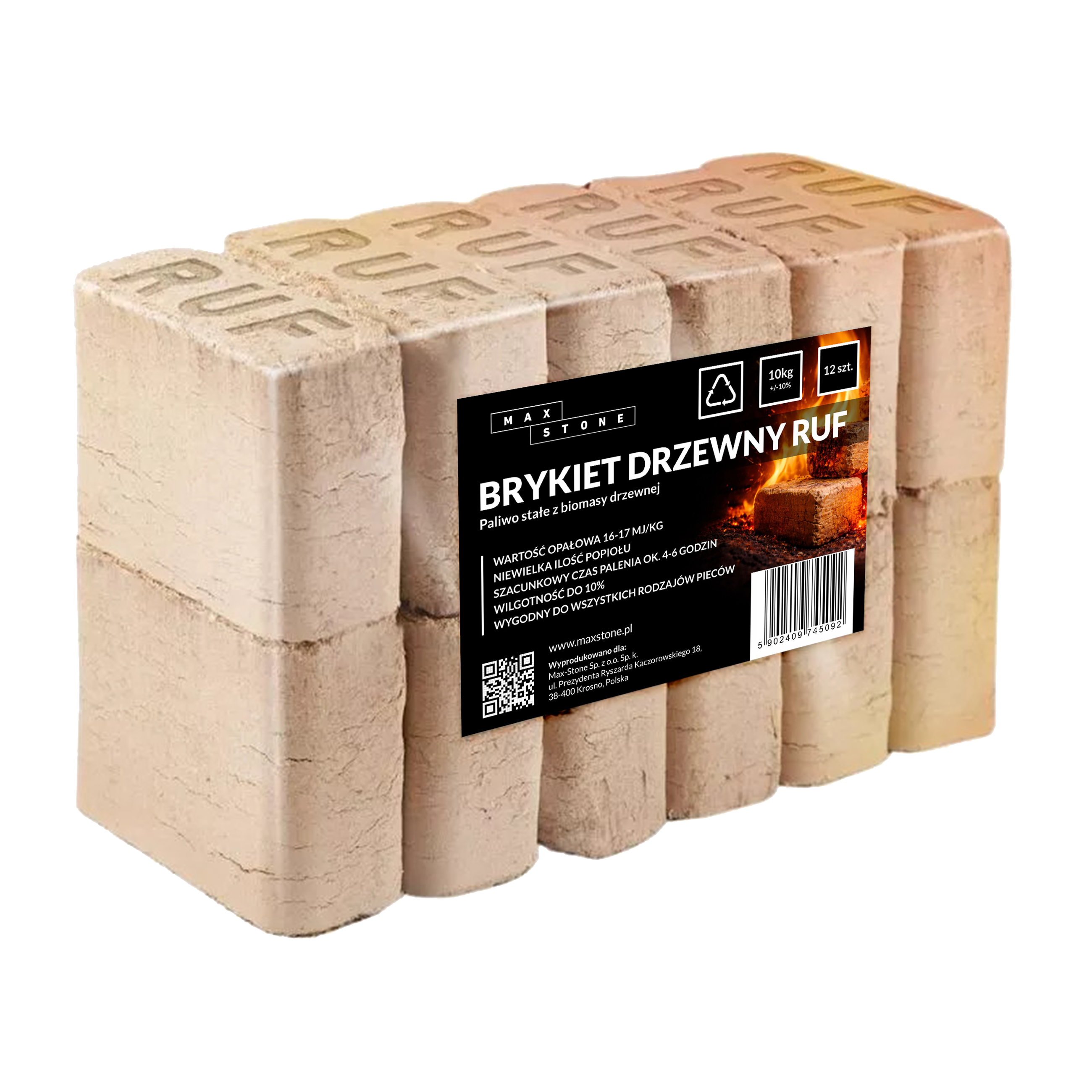 Brykiet drzewny RUF 10 kg BSH