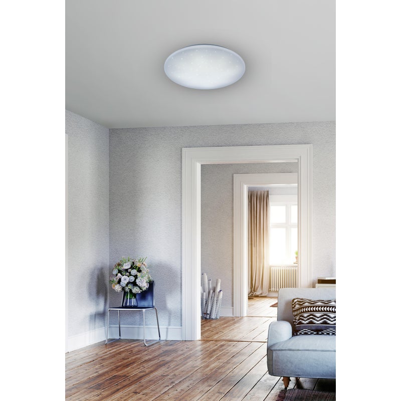 Plafon LED Lukida z pilotem 2000 lm 18 W barwa ciepła, neutralna, zimna 38.5 cm biały IP20 Trio Lighting Inter