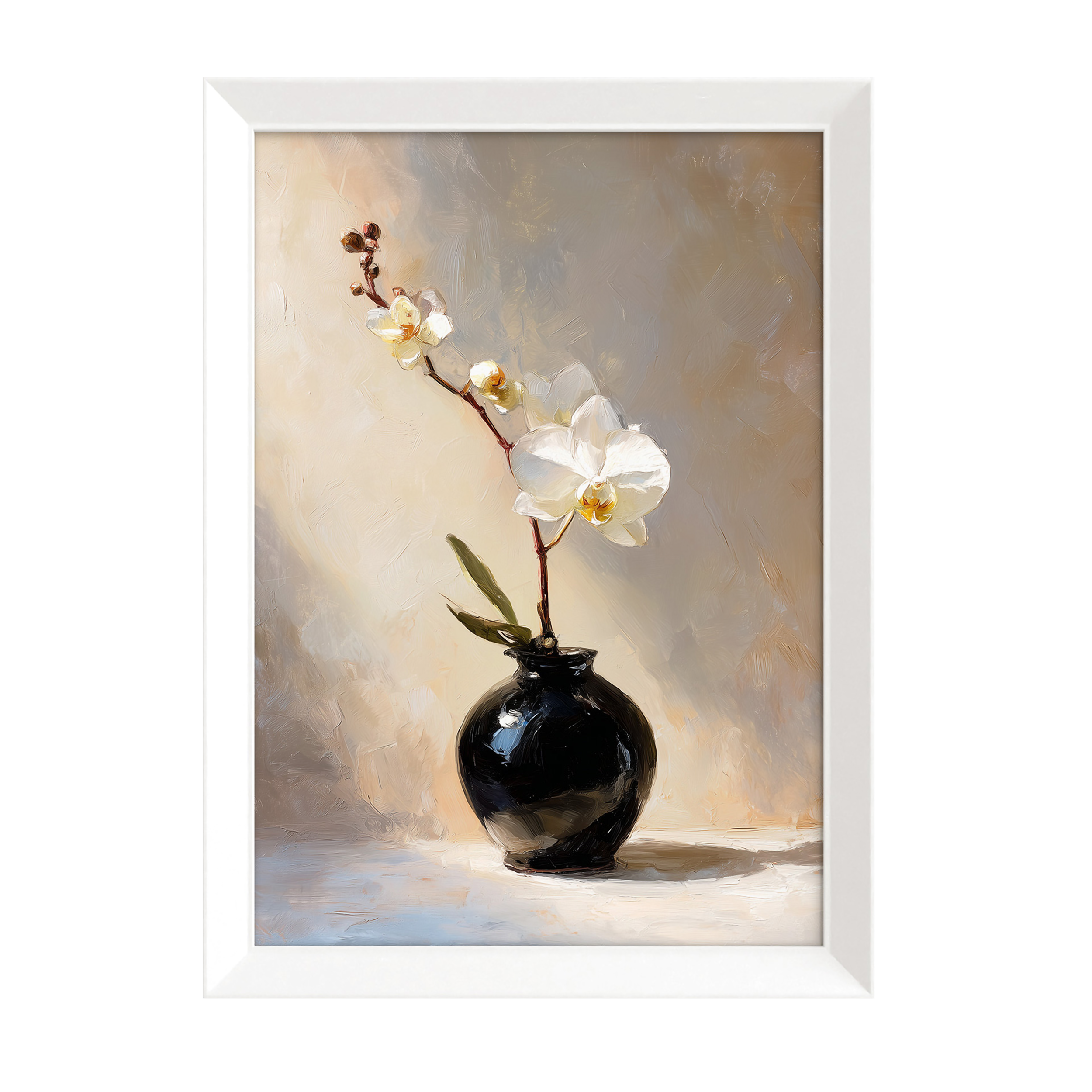 Obraz w ramie Paris Pic Storczyk Orchidea PP043 White 56x75 cm