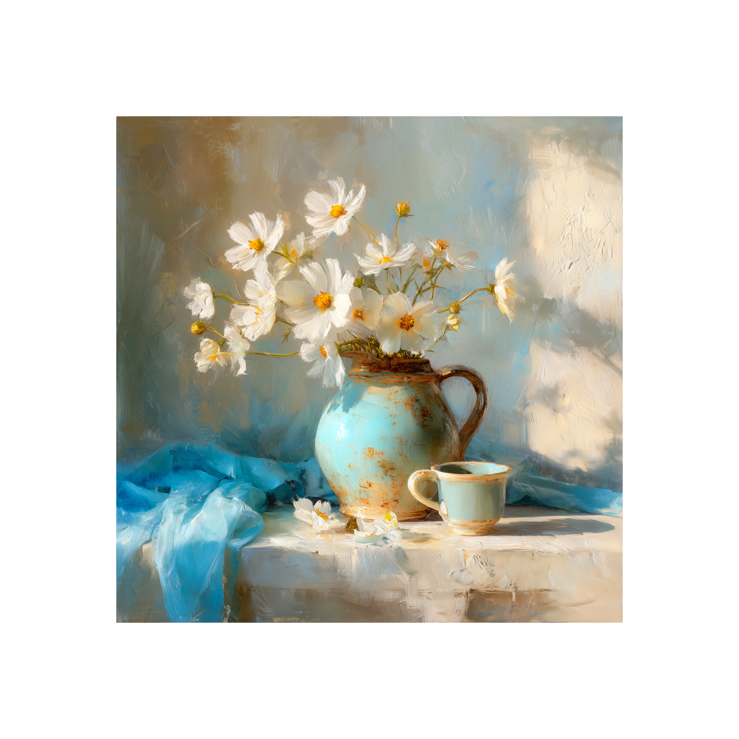 Obraz na Płótnie Canvas Anemone Zawilce w dzbanku ST941 60x60 cm