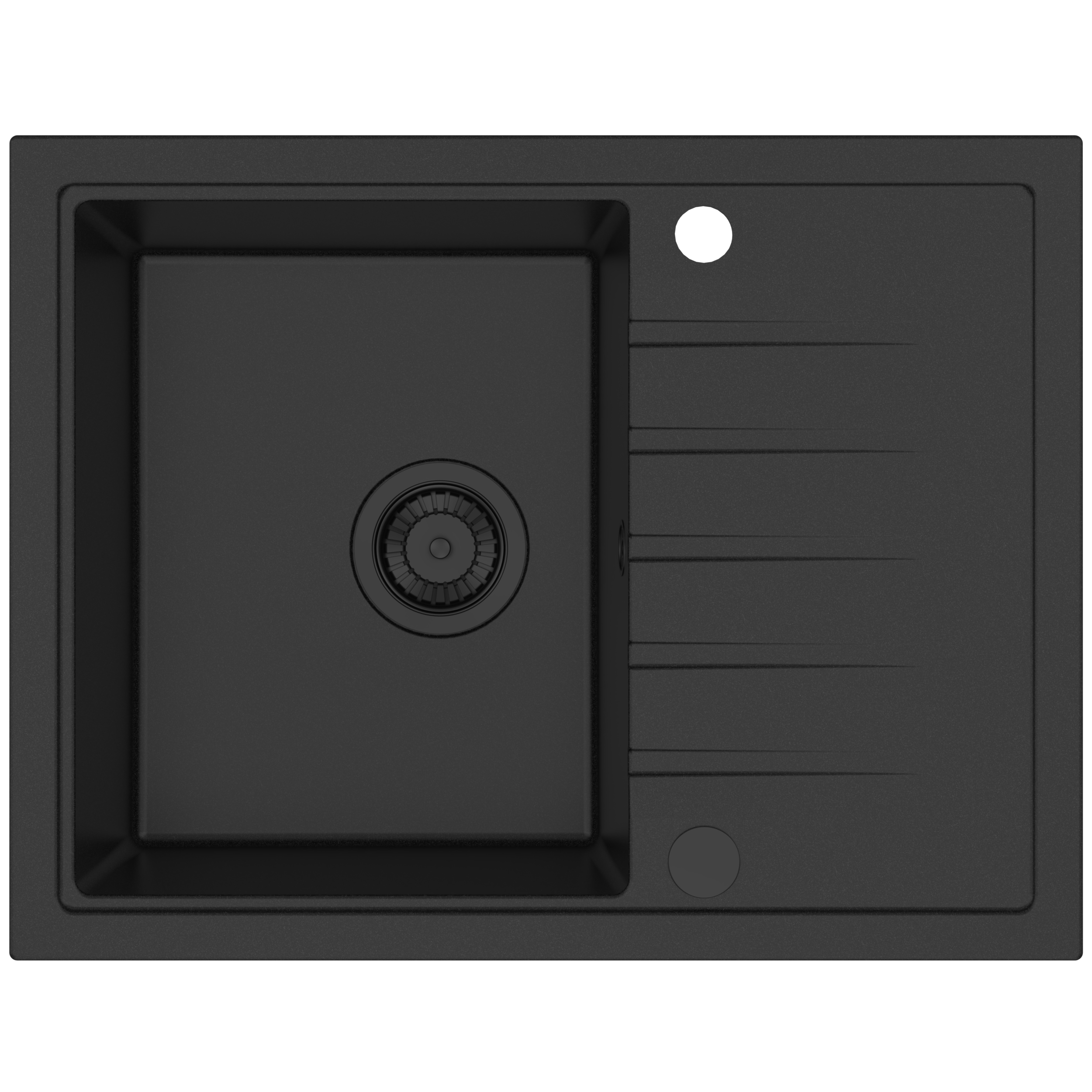 Zlewozmywak granitowy Scavo 65 cm czarny mat Quality