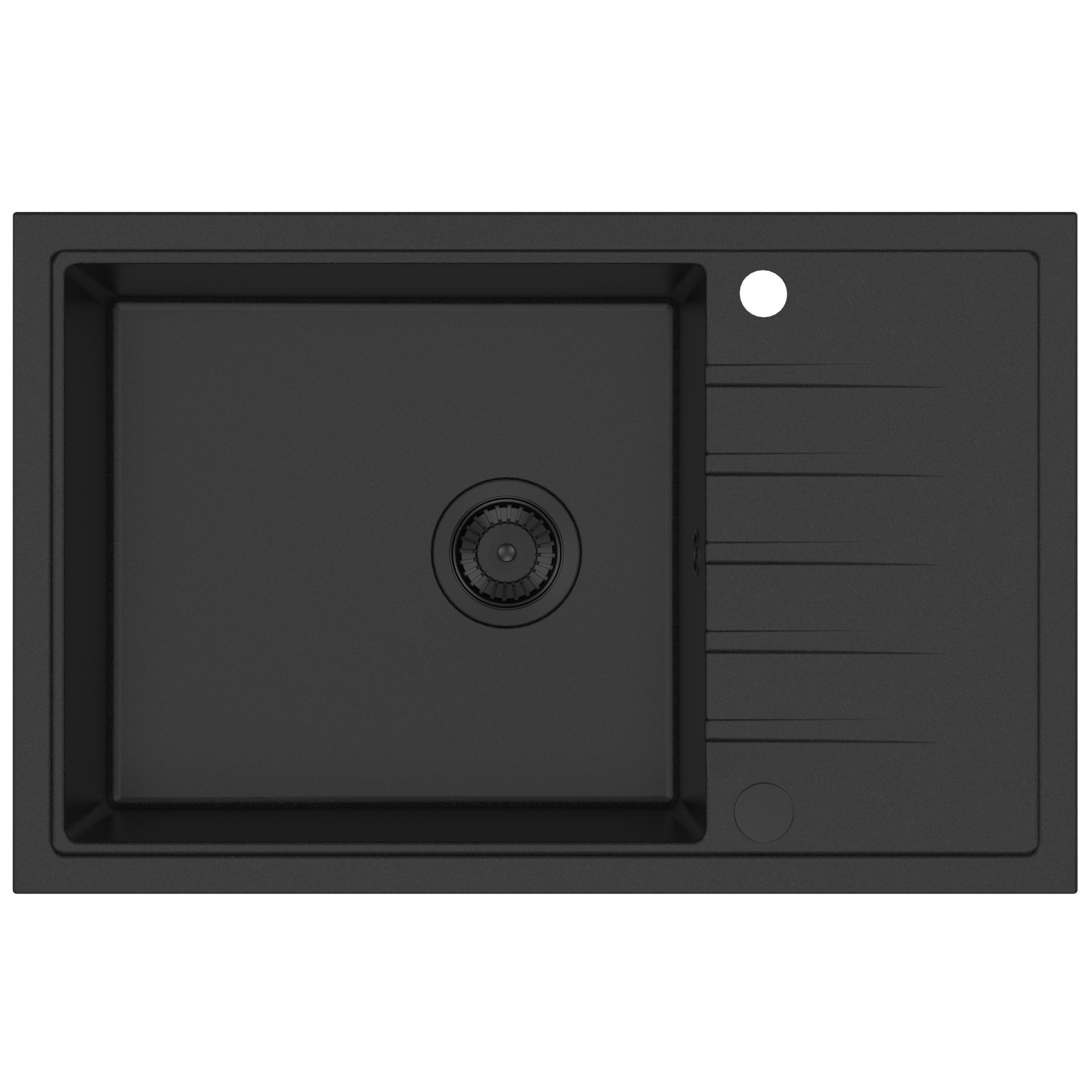Zlewozmywak granitowy Scavo XL 78 cm czarny mat Quality