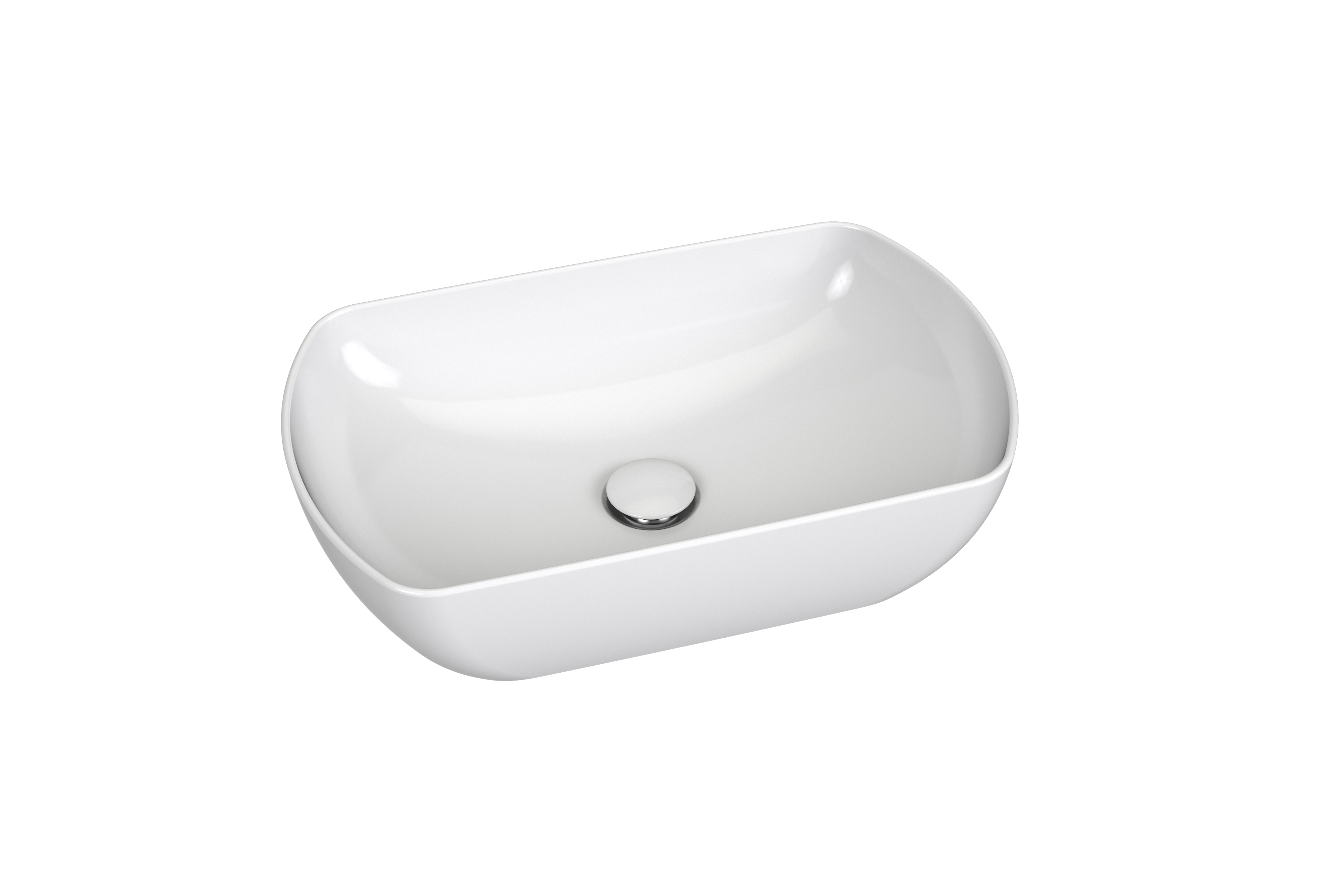 Umywalka nablatowa Uni Slim O 50x31 cm biała b/o Ravak