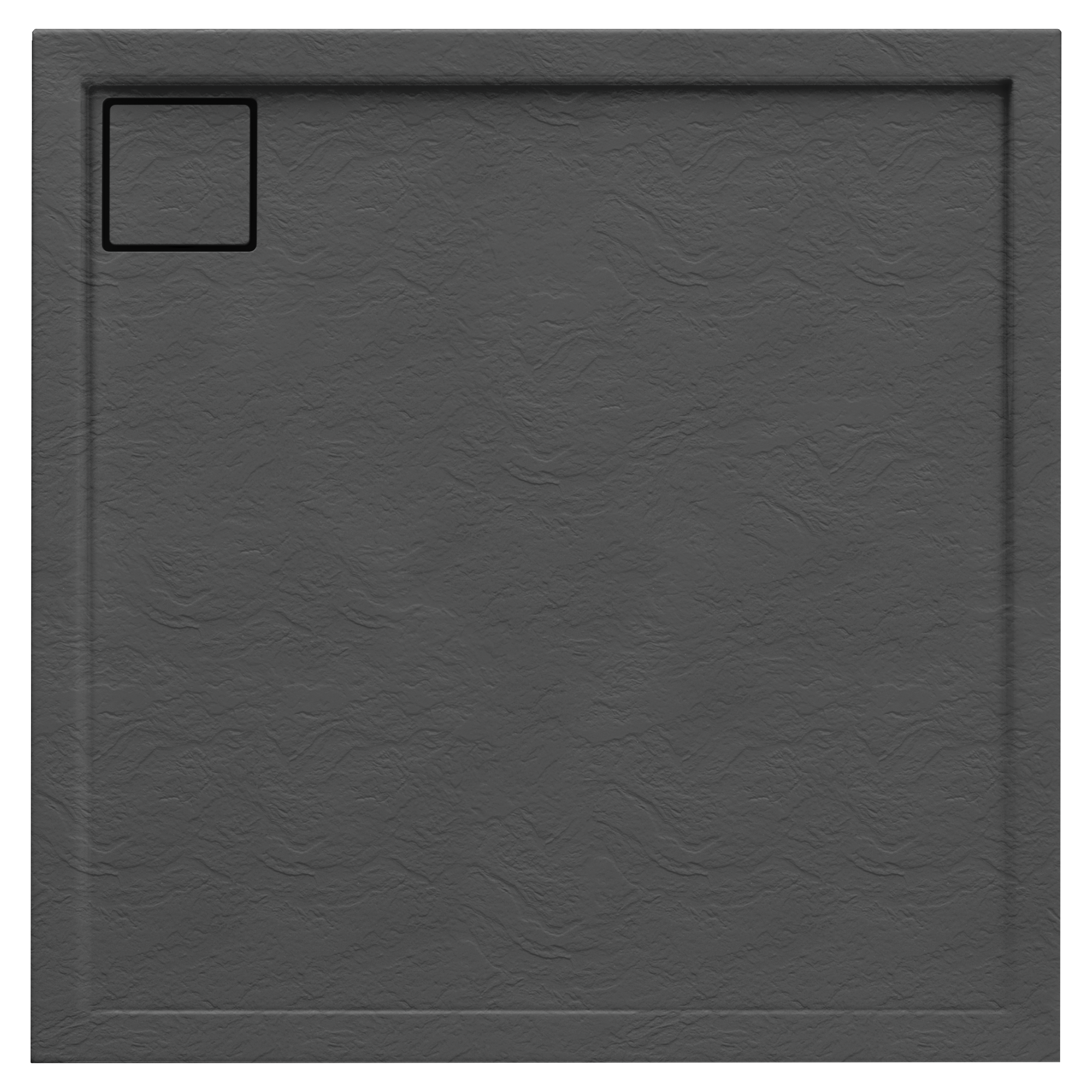 Brodzik kwadratowy Schedpol Magnetic 80 × 80 x 5 cm szary kamień