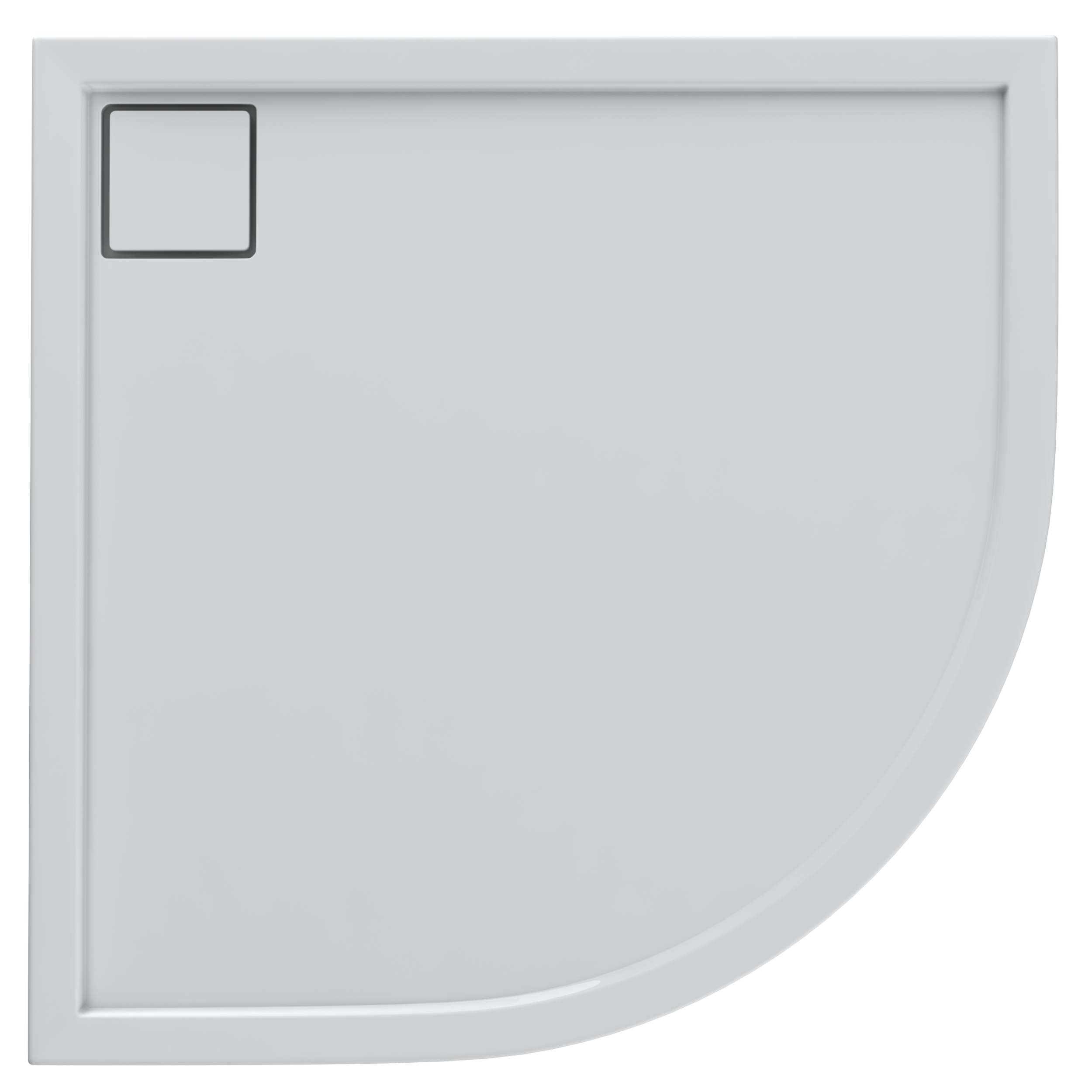Brodzik półokrąły Schedpol Magnetic 90 × 90 x 5 cm biały