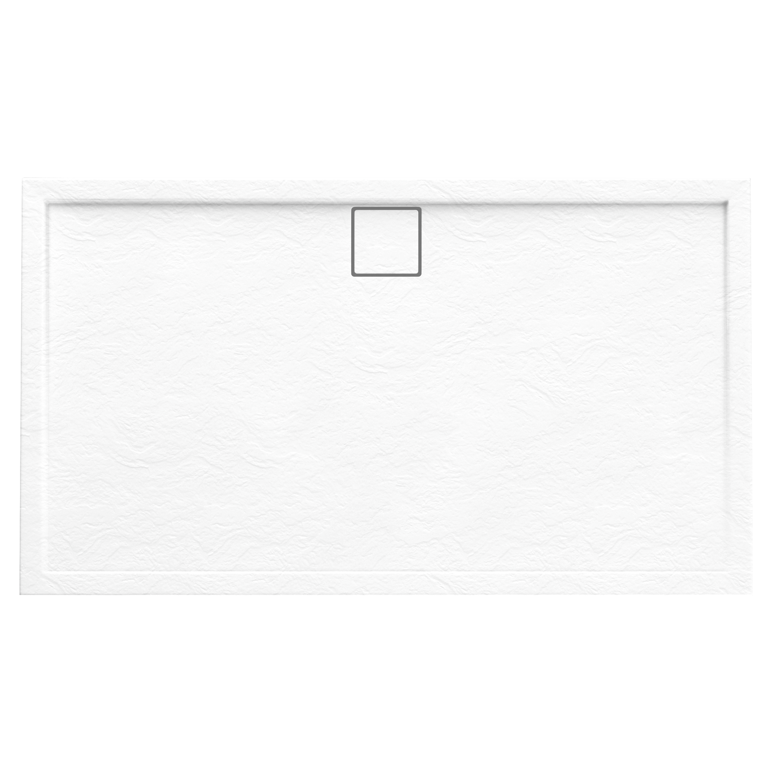 Brodzik prostokątny Schedpol Magnetic 80 × 120 x 5 cm biały kamień
