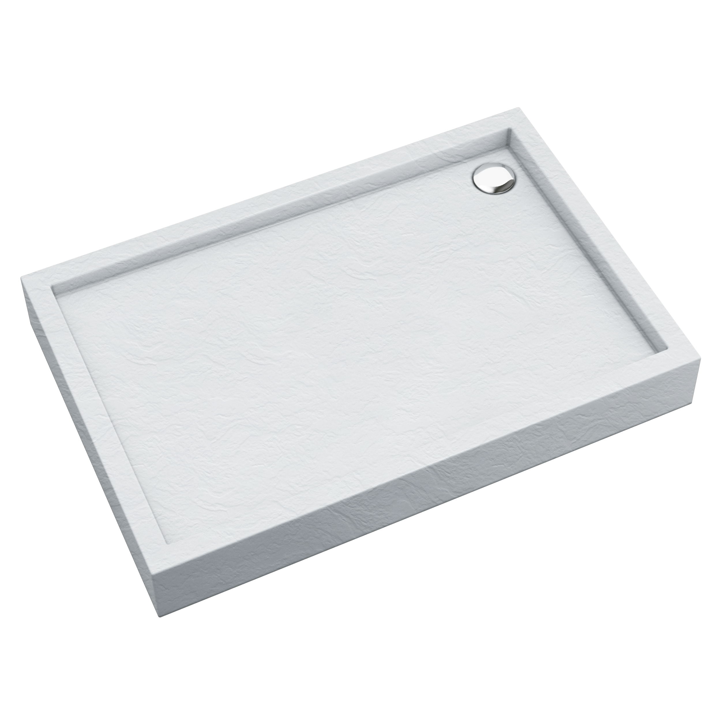 Brodzik prostokątny Schedpol Sinergid 120 × 90 x 16 cm biały kamień