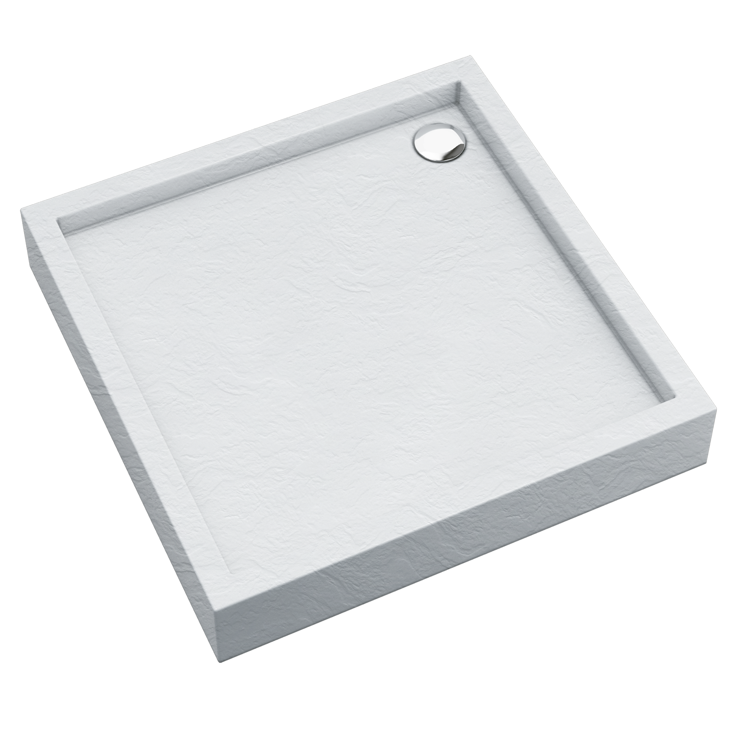 Brodzik kwadratowy Schedpol Sinergid 90 × 90 x 16 cm biały kamień