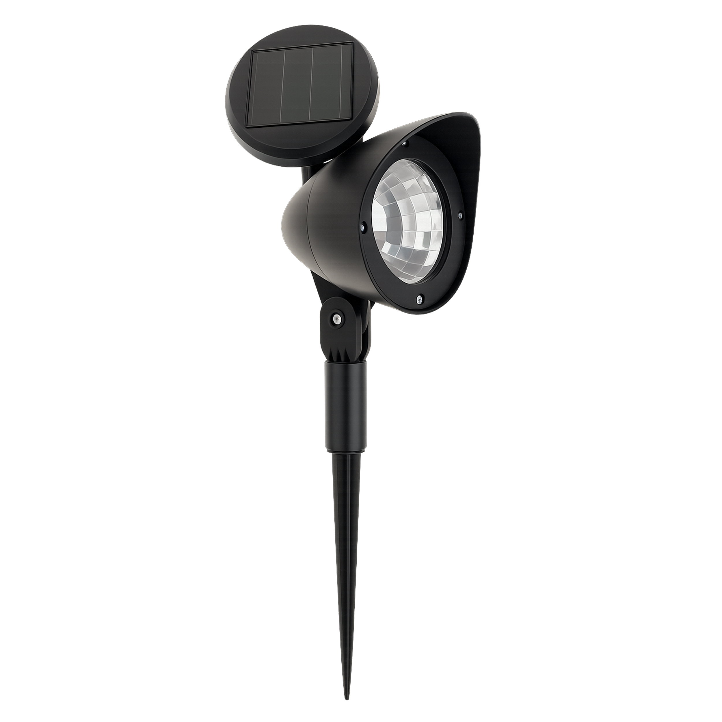 Lampa solarna wbijana kierunkowa 12 lm barwa zimna 19.5 cm czarna IP44 Volteno