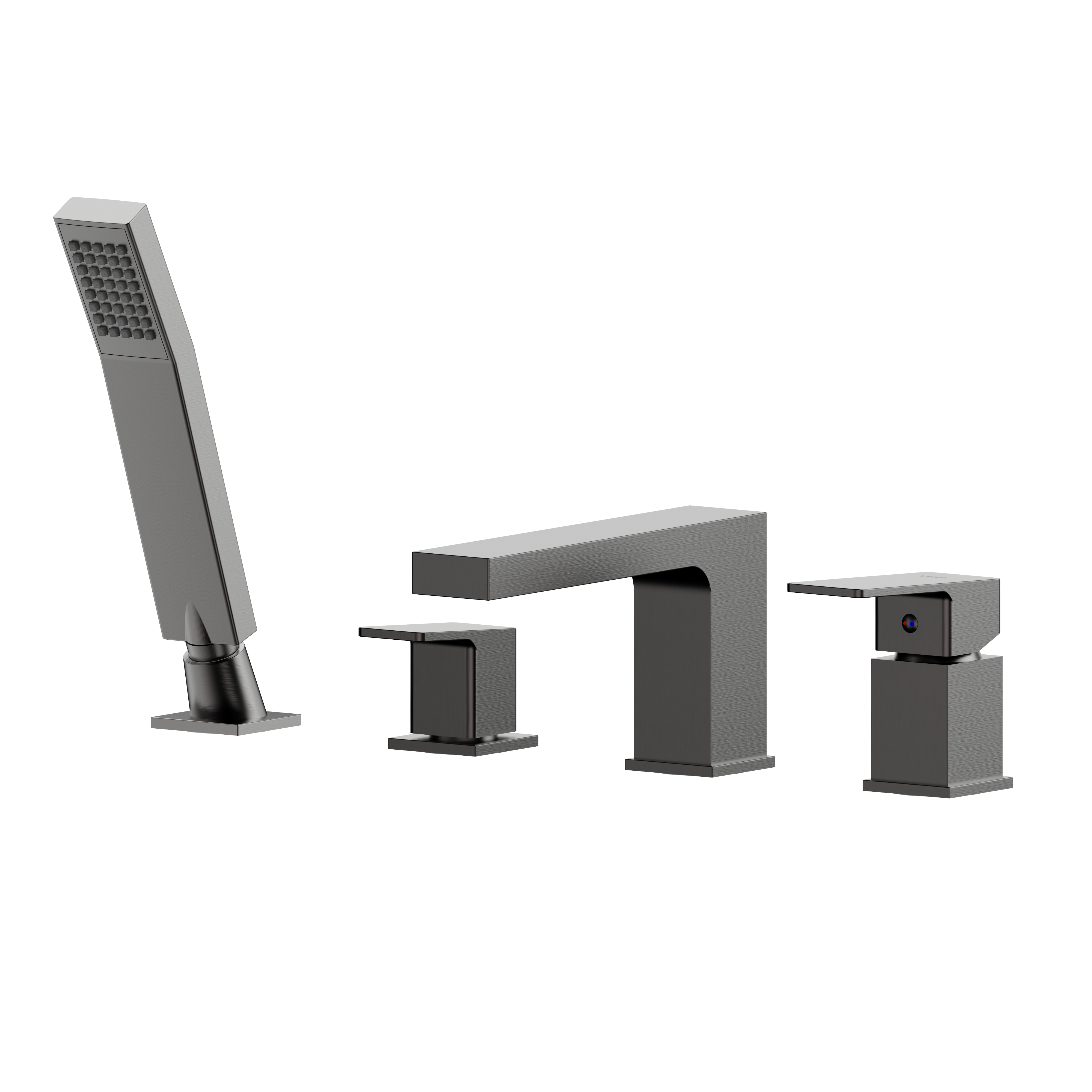 Bateria wannowa Lima z zestawem gun metal Valvex