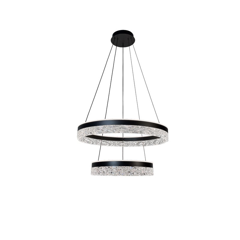 Lampa wisząca Frozi 2900 lm czarna LED Candellux