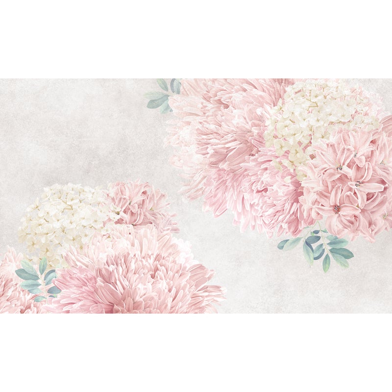 Mural Pink kwiaty pastele 500 x 280 cm struktura Art