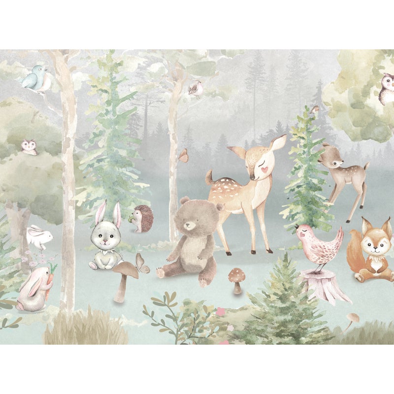 Mural dziecięcy Bambi leśna polana 400 x 280 cm struktura Art