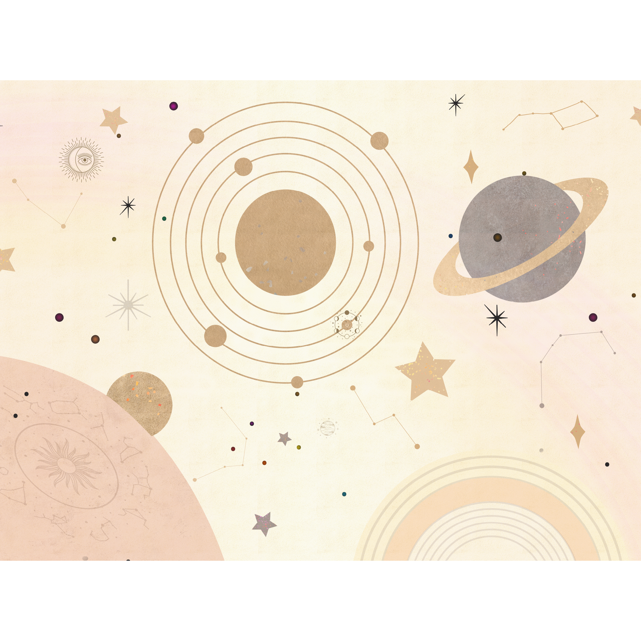 Mural dziecięcy Planets planety 400 x 280 cm struktura Art