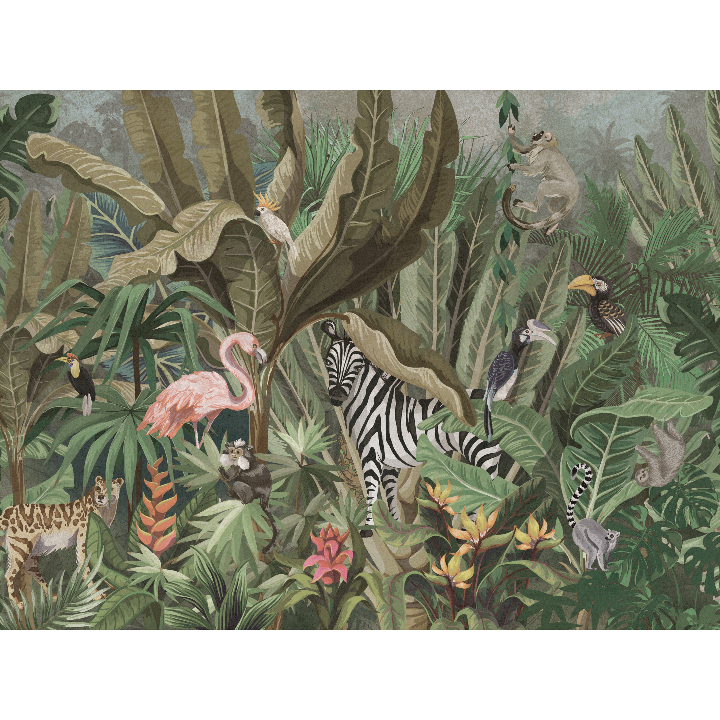 Mural Exotic egzotyczna dżungla 400 x 280 cm struktura Art