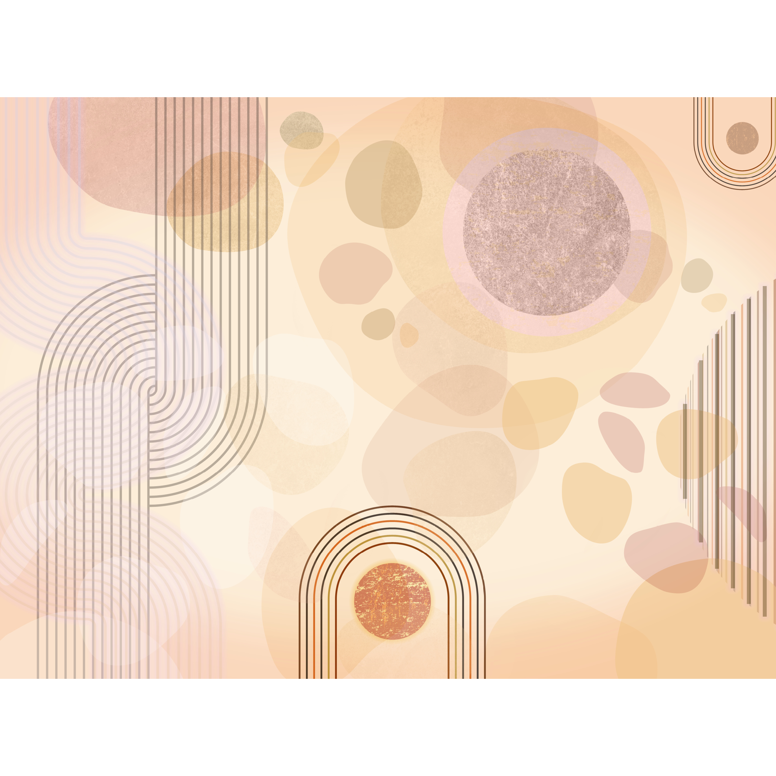 Mural Caramel modern kształty 400 x 280 cm struktura Art
