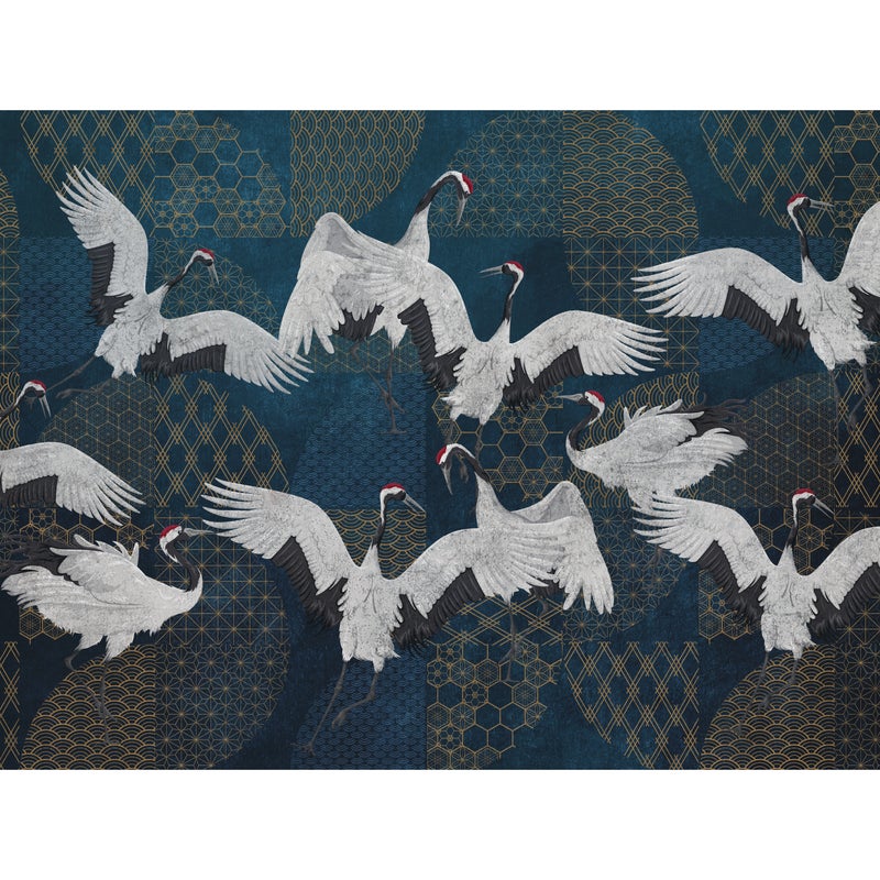 Mural Orizuru taniec żurawi 400 x 280 cm struktura Art