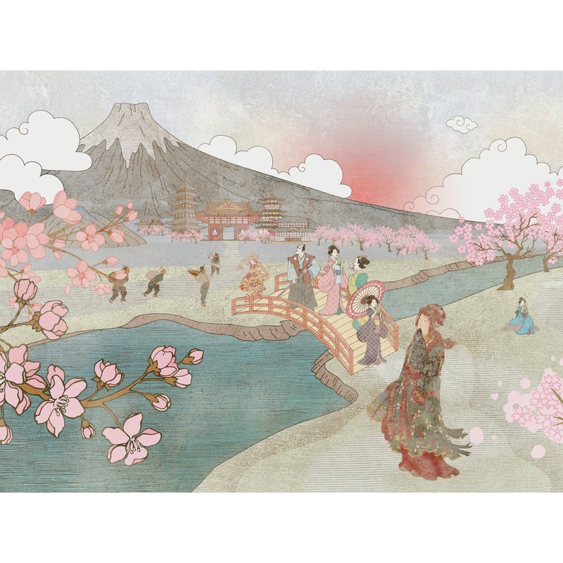 Mural Fuji japoński pejzaż 400 x 280 cm struktura Art