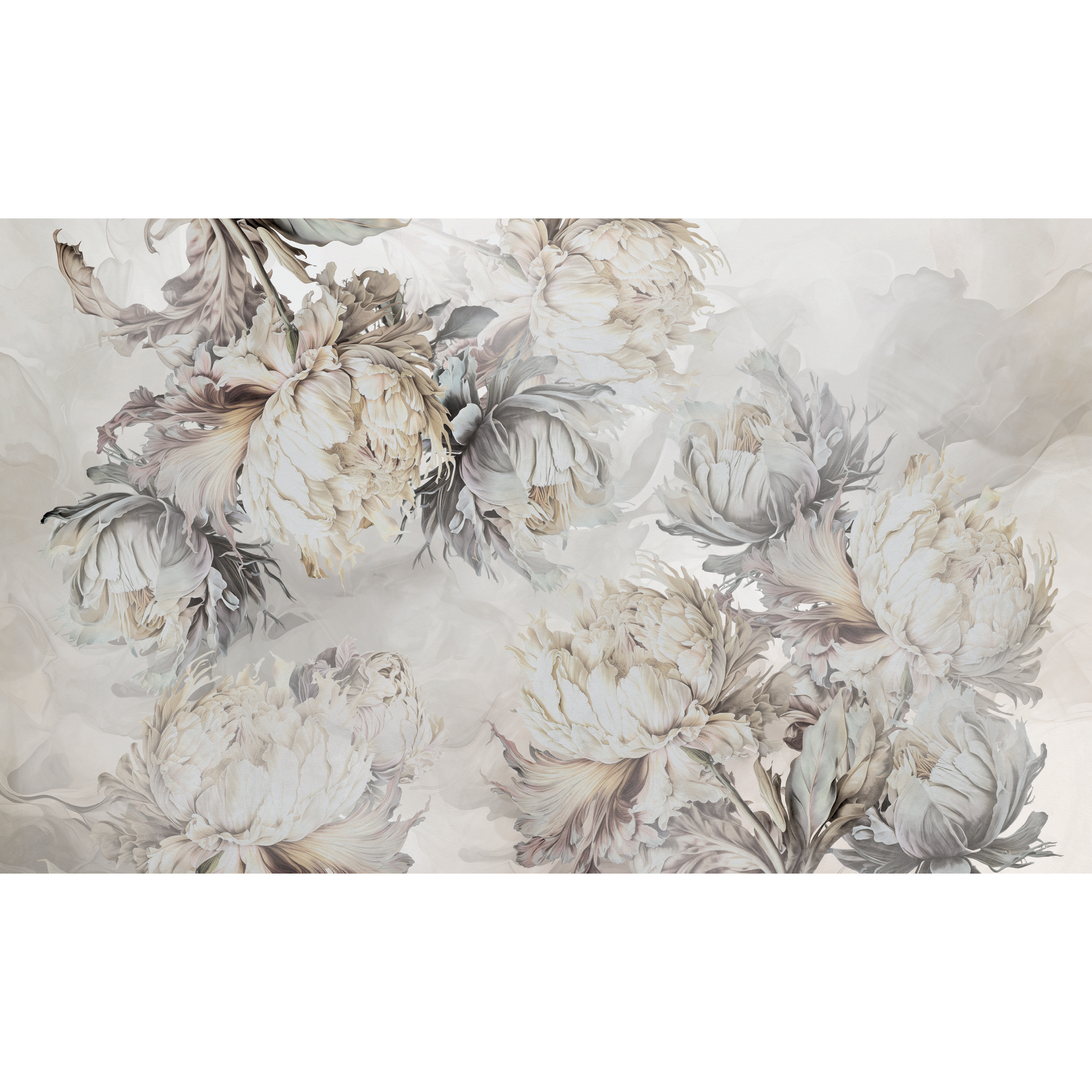 Mural Aster wzór kwiatowy 500 x 280 cm struktura płótna