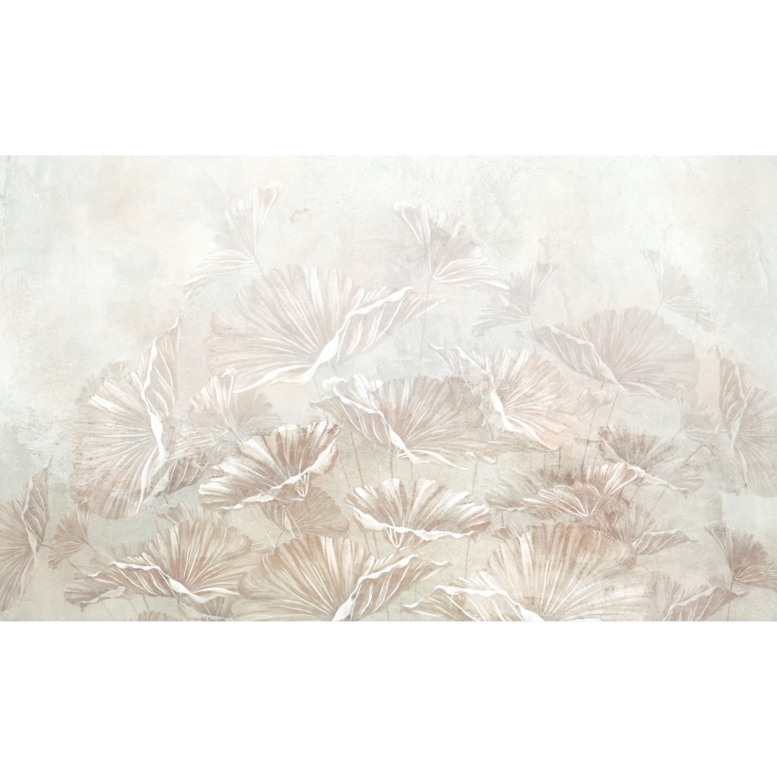 Mural Calm wzór roślinny 500 x 280 cm delikatna struktura