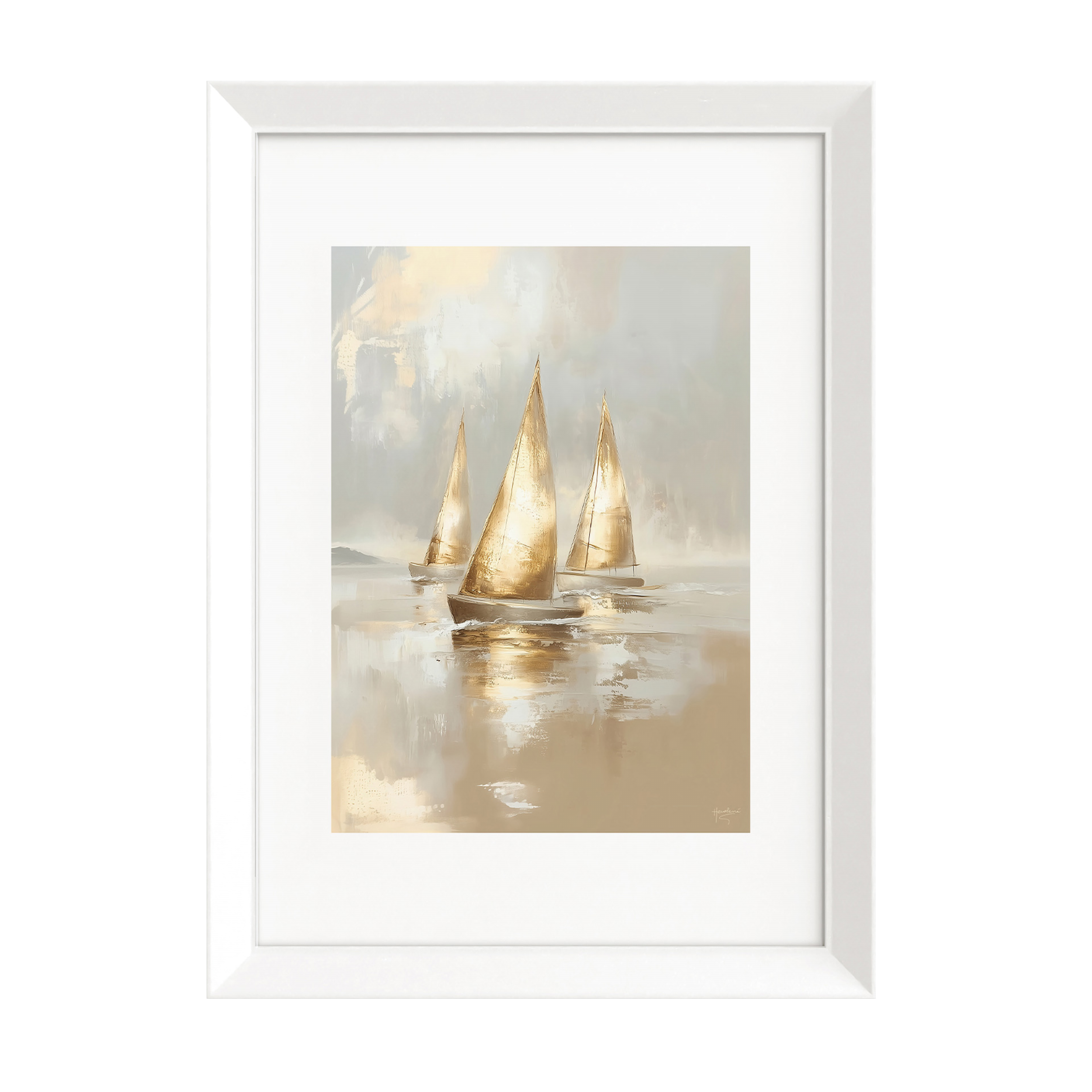 Obraz Paris Pic Gilded Boats Żaglówki 56 x 75 cm