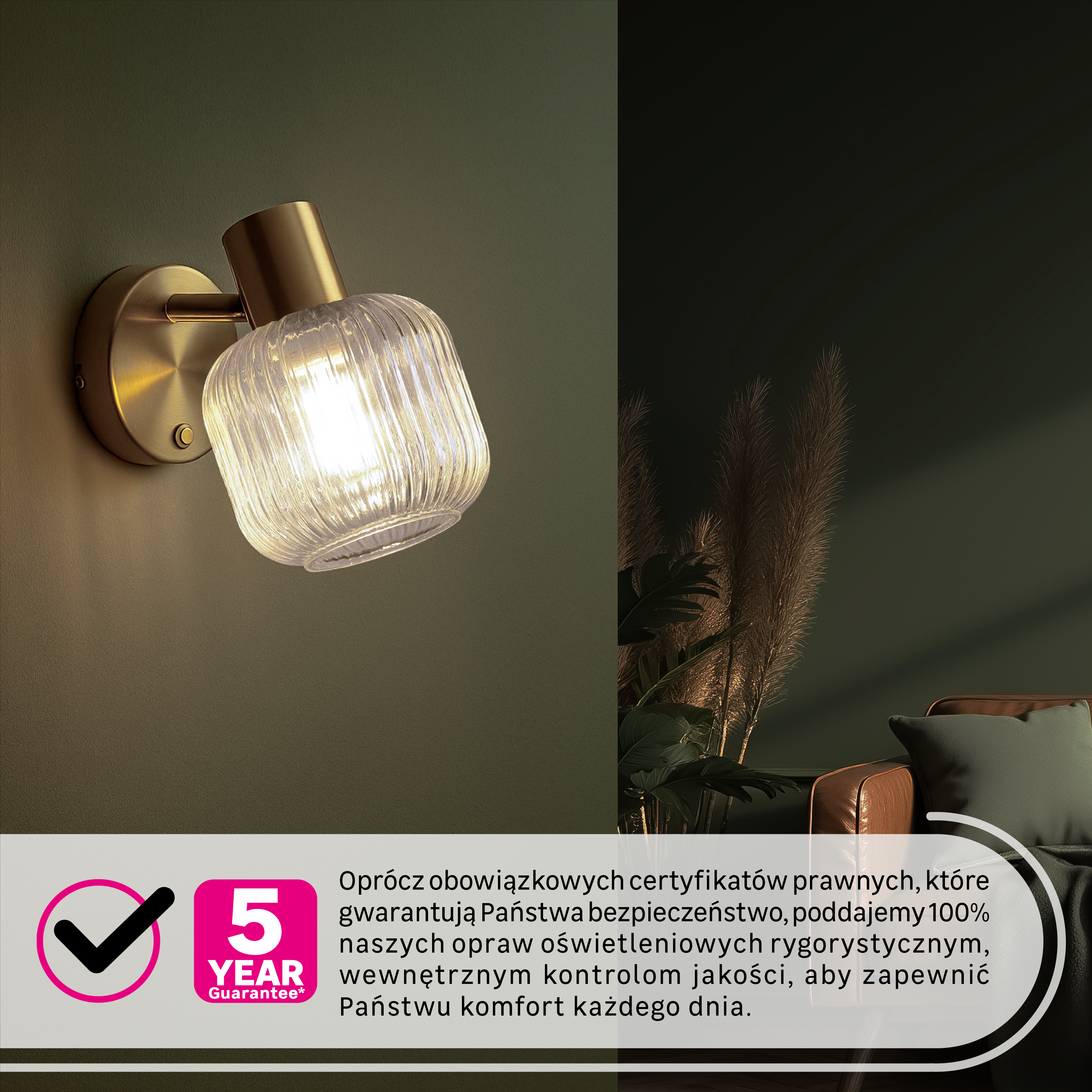 Reflektor dekoracyjny Dipsy E14 złoty Inspire