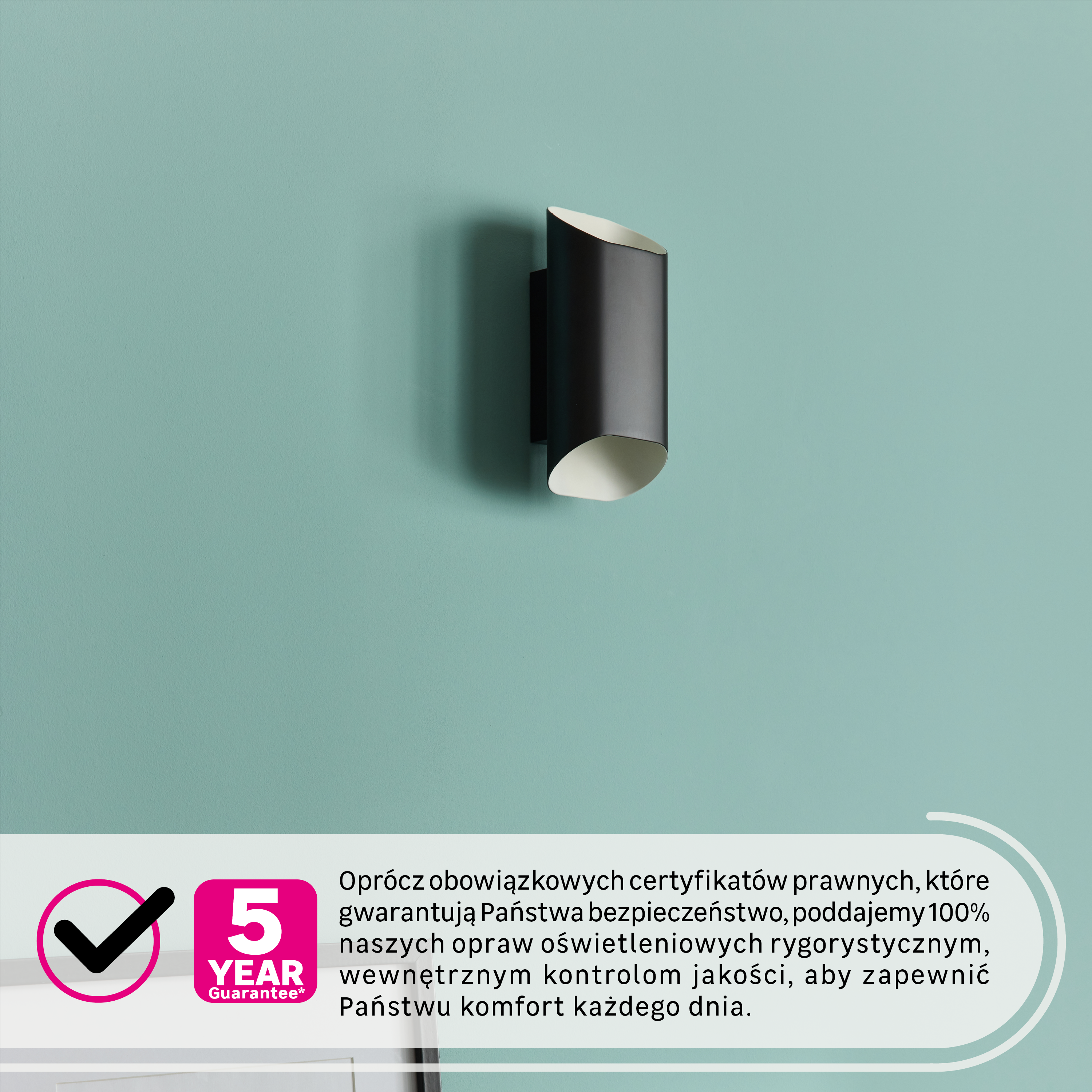 Kinkiet Alphe LED 2x440 lm 2.4W barwa neutralna wys. 20 cm czarny Inspire