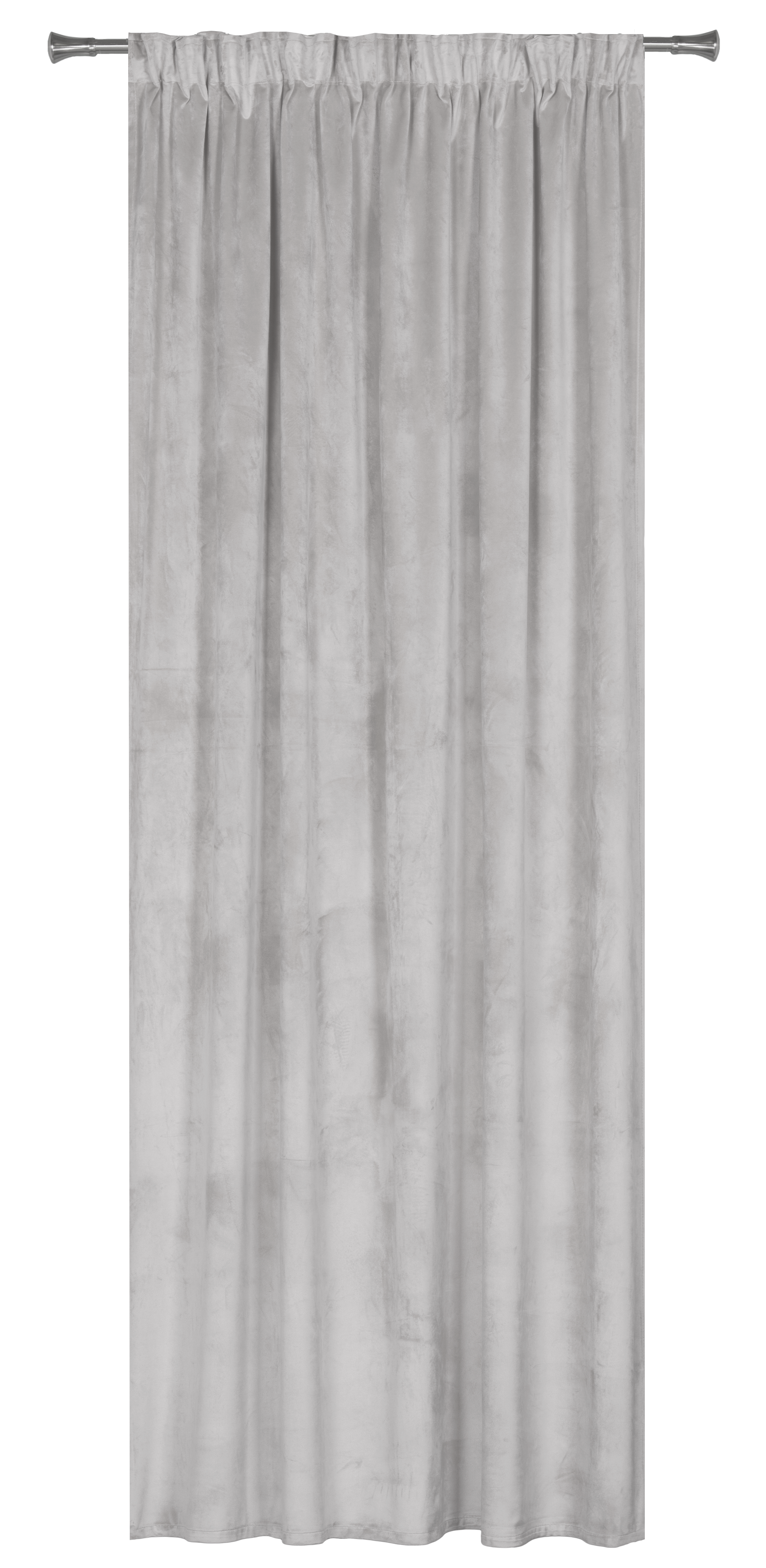 Zasłona welwetowa Vera jasnoszara 140 x 250 cm na taśmie