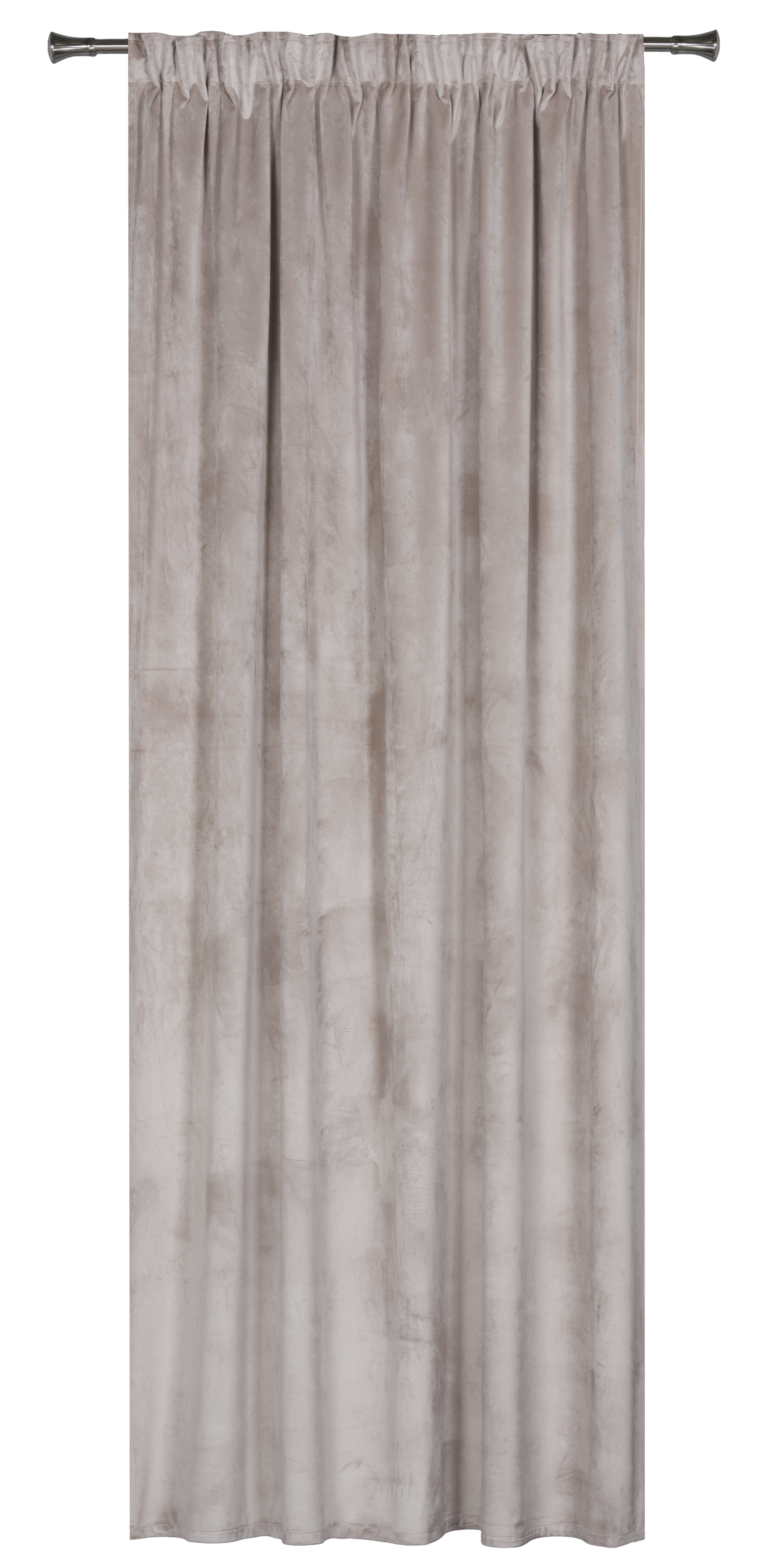 Zasłona welwetowa Vera taupe 140 x 250 cm na taśmie