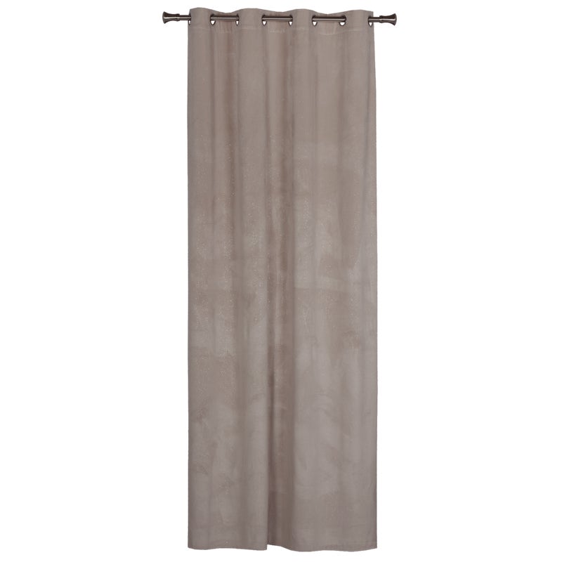 Zasłona welurowa Brill taupe 140 x 250 cm na przelotkach