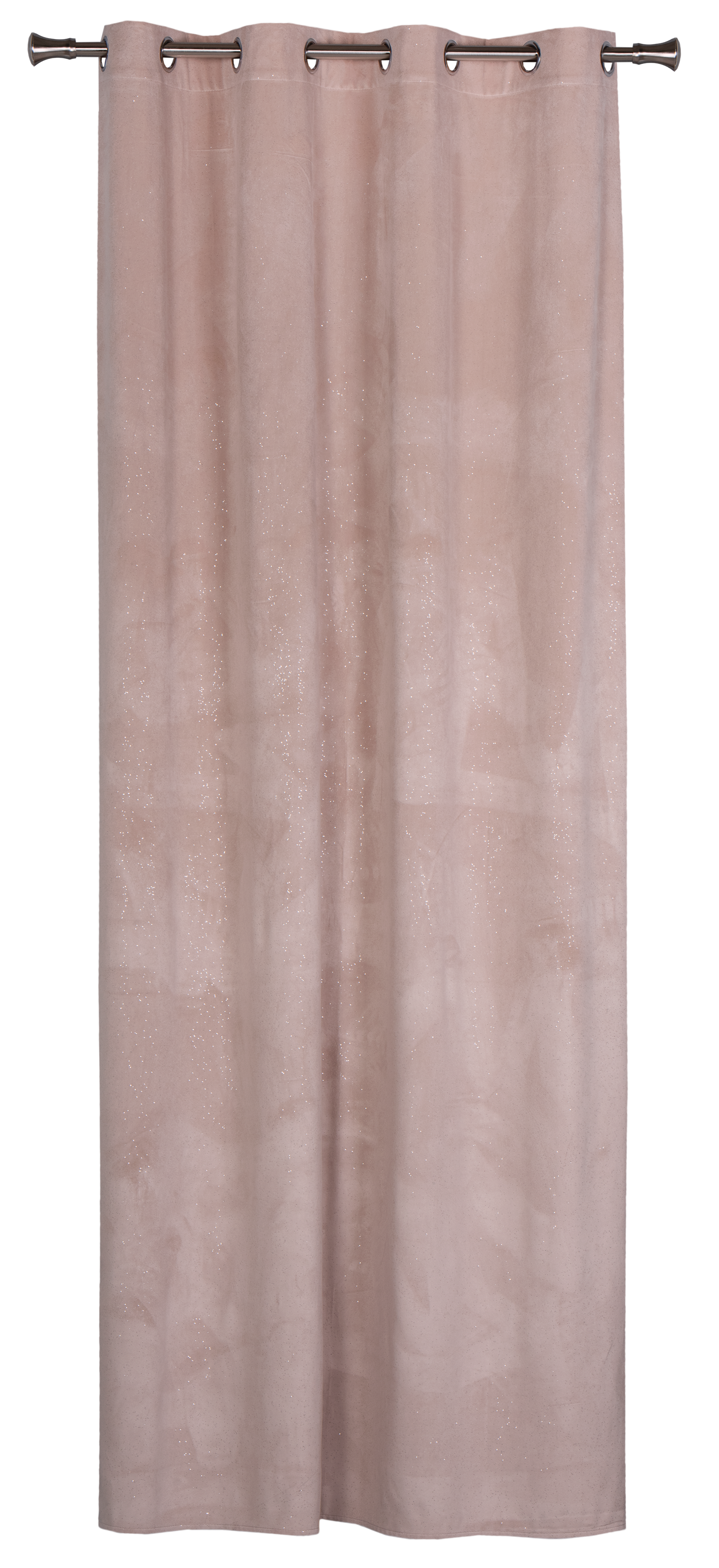 Zasłona welurowa Brill pudrowy różowa 140 x 250 cm na przelotkach