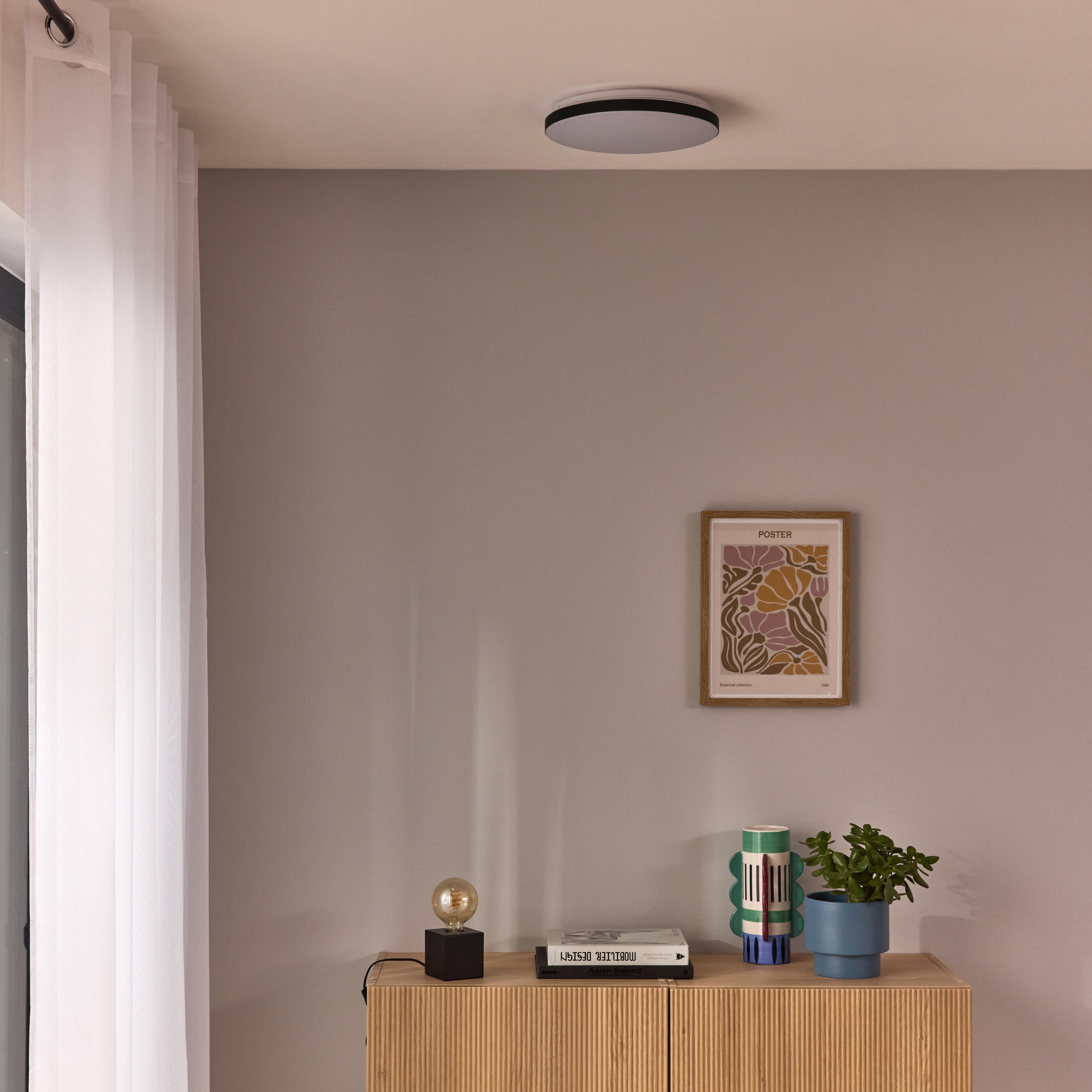 Plafon LED Hanna 1800 lm 16W barwa neutralna 33.5 cm czarny Inspire