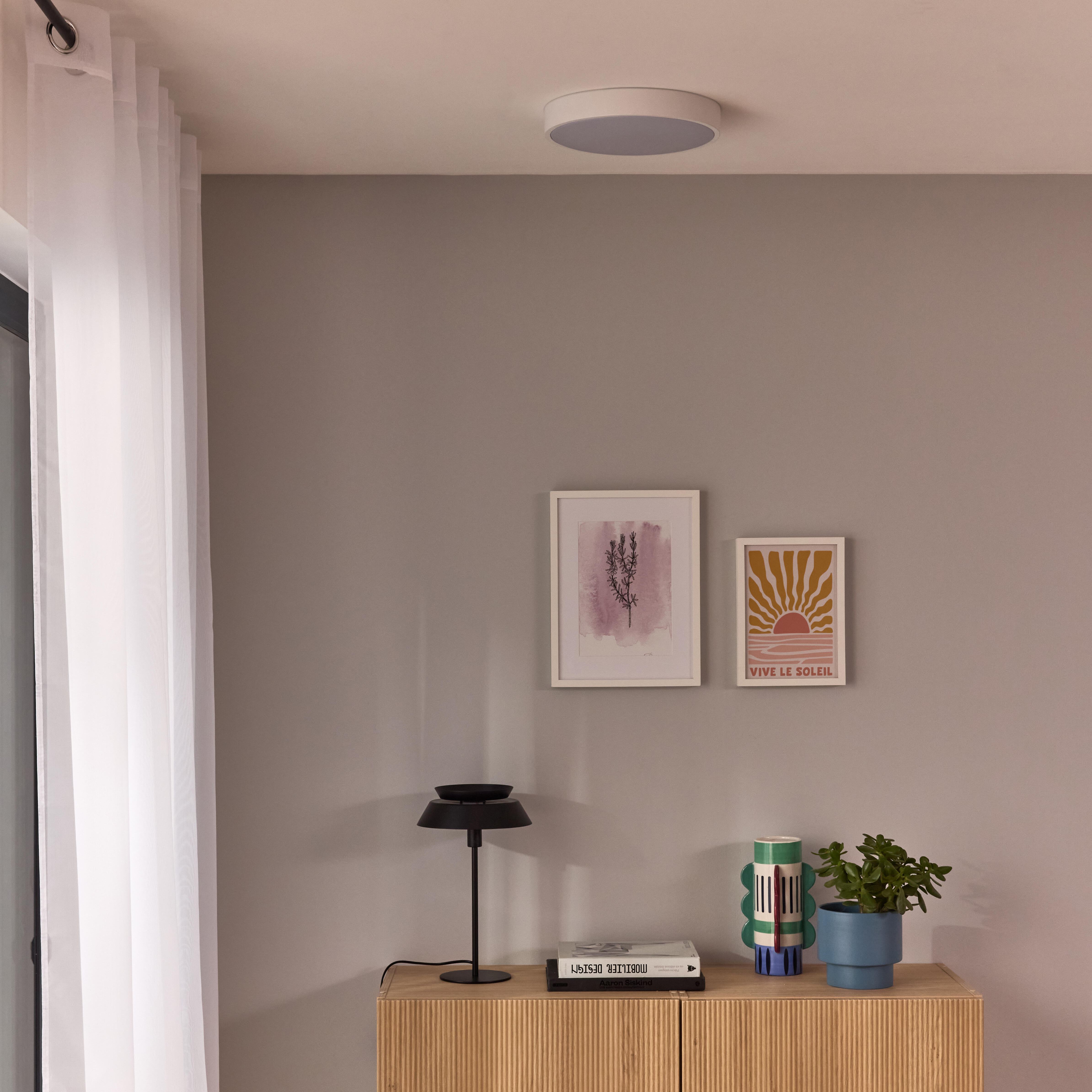 Plafon Liora LED 2300 lm 11W barwa ciepła 33 cm biała Inspire