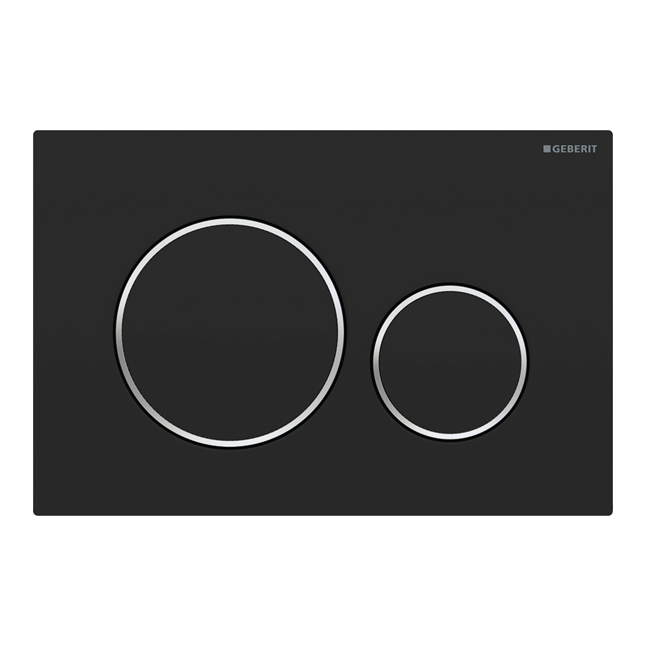 Przycisk spłukujący do stelaża Sigma20 Oval czarny+chrom GEBERIT