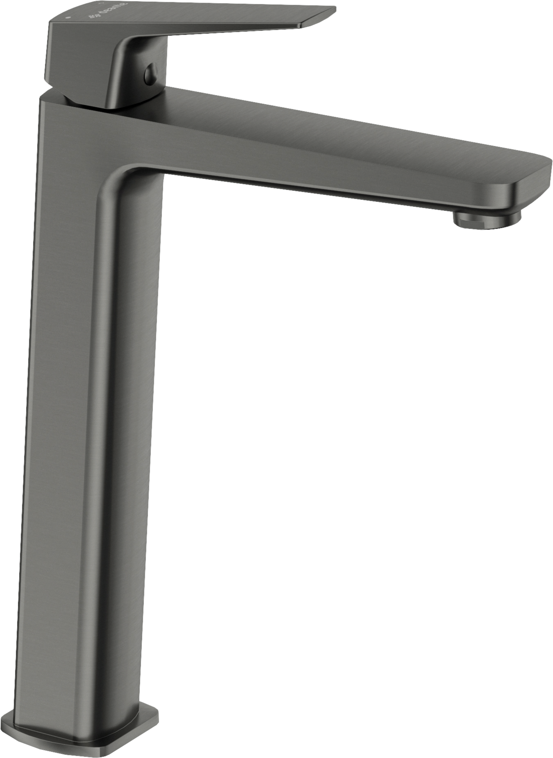 Bateria umywalkowa wysoka Blur bez korka gun metal Deante