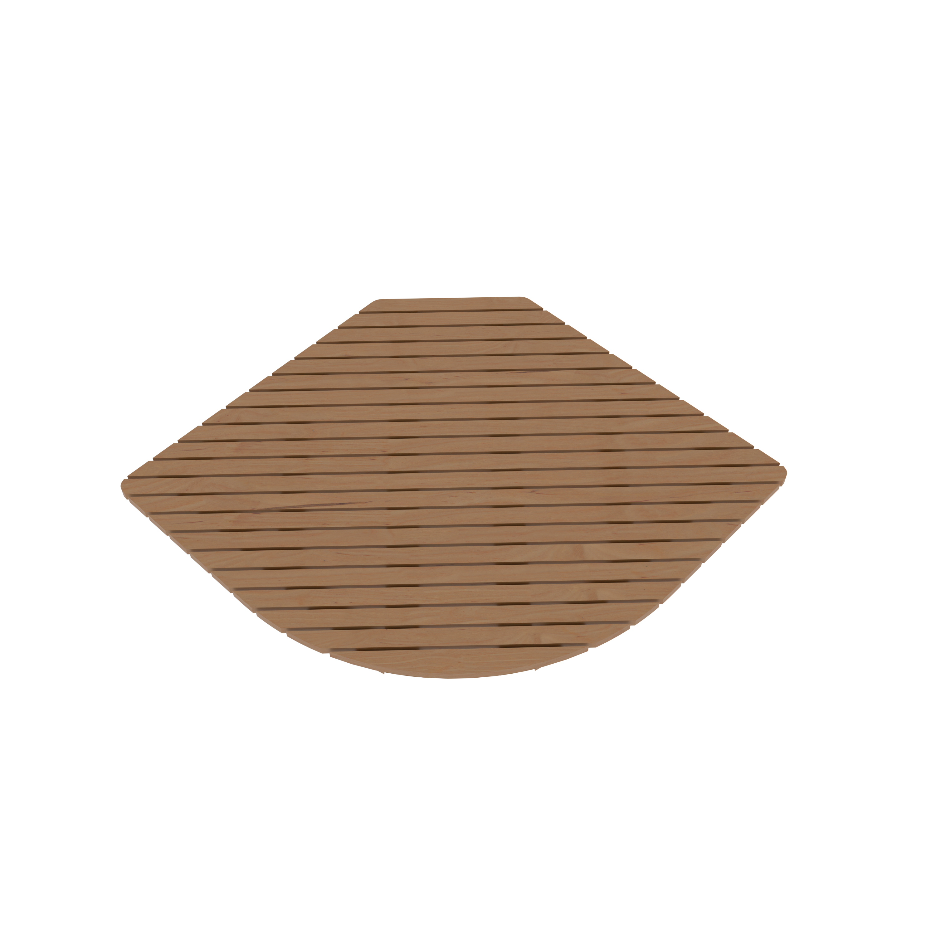 Podłoga bambusowa do kabiny prysznicowej Wood 1/4 koła 90x90 cm