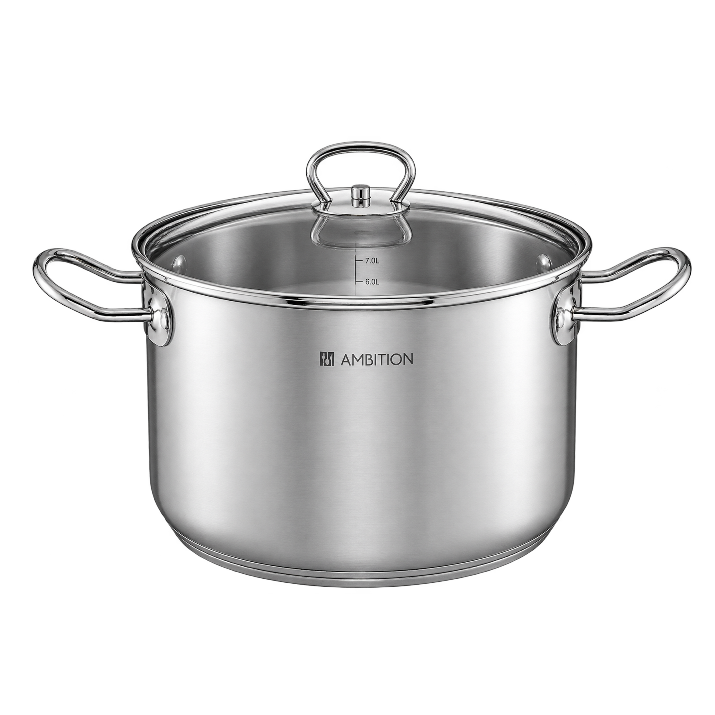 Garnek ze stali nierdzewnej Acero z pokrywką szklaną 13.5l wys. 28 cm Ambition