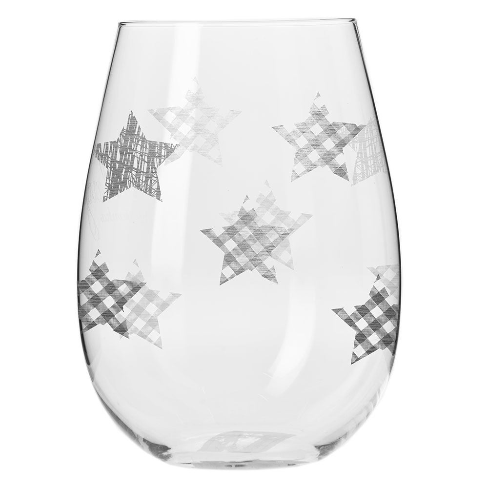 KROSNO Szklanki Star srebrne gwiazdki 6 szt. 500 ml