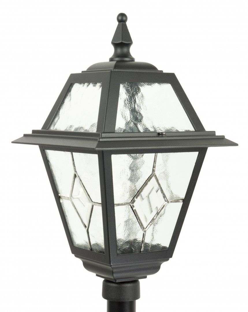 Lampa ogrodowa stojąca Witraż czarna 1xE27x60W IP43 wym: 80 x 19,5 x 19,5 cm aluminium SU-MA