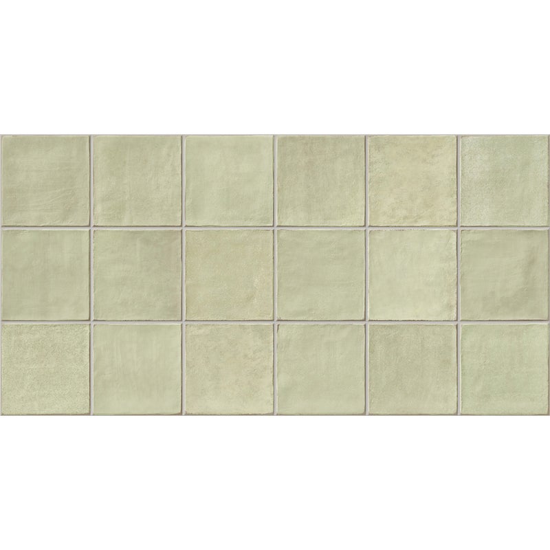 Płytka z gresu porcelanowego o efekcie rzemieślniczym do podłóg i ścian w kolorze Apple EAZY Block 32x62,5 cm błyszcząca