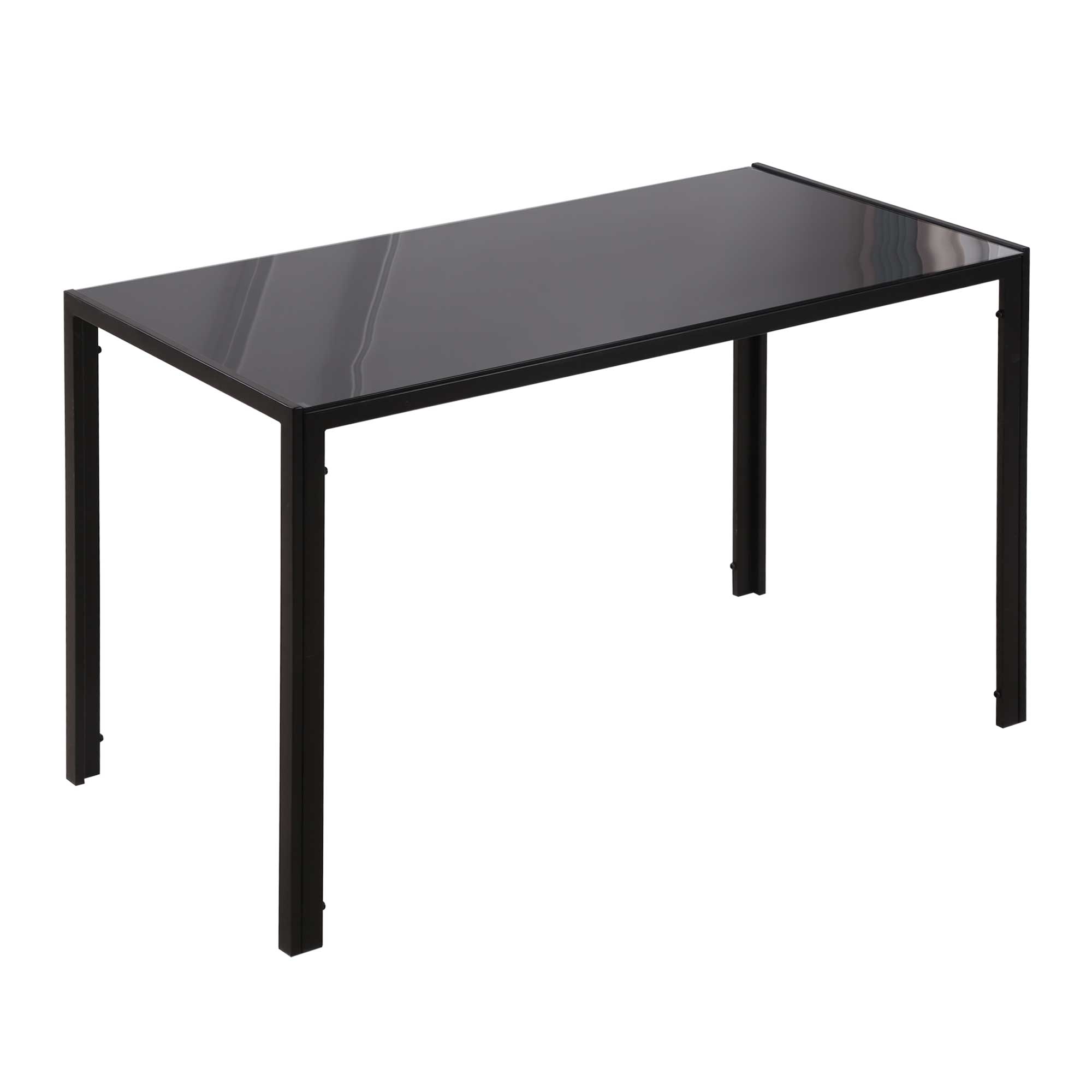 Stół jadalny, kuchenny, duży, nowoczesny design, 120 cm x 60 cm x 75 cm, czarny