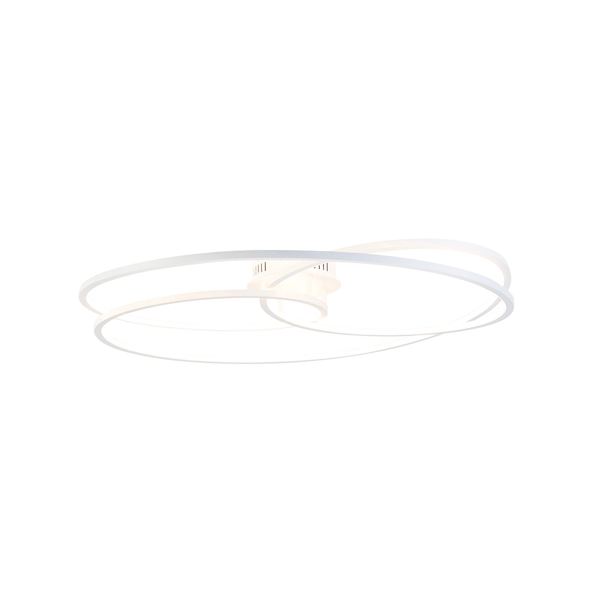 Qazqa designerski plafon - Rowin - biały, okrągły, led zintegrowana 56w zestawie, Integrated led, 2700k, ciepła biel