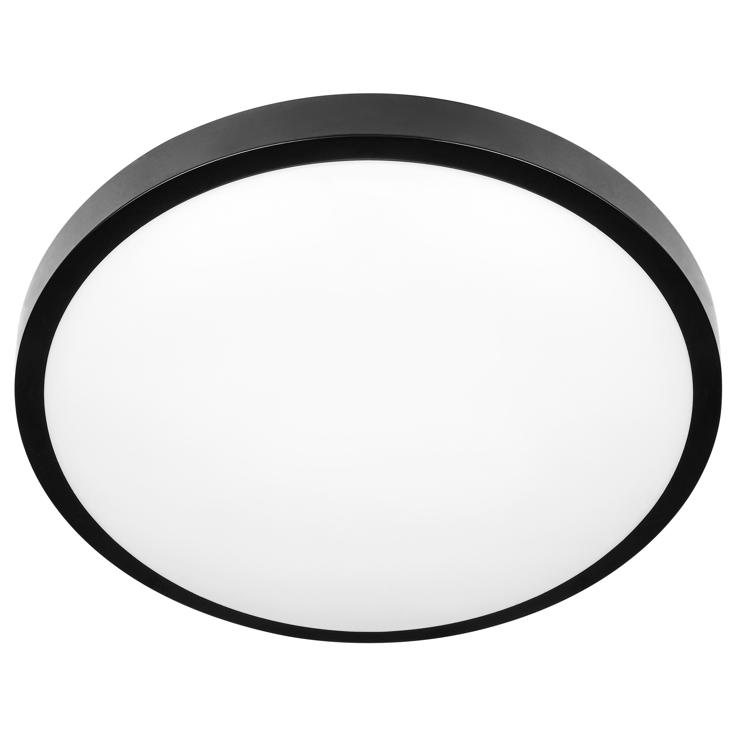 Plafon LED 2x E27 Luvo 30,5cm IP44 z czujnikiem ruchu sufitowy okrągły czarny lampa oprawa MasterLED