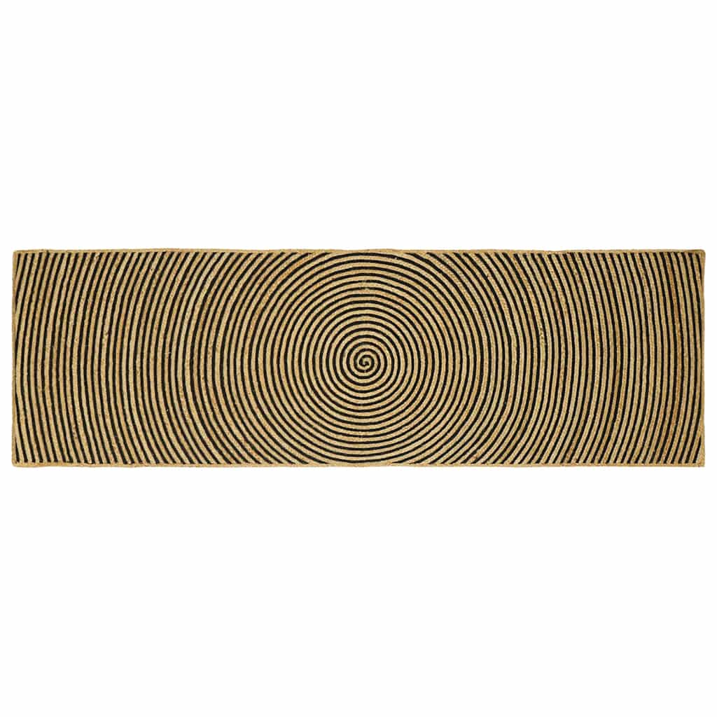 Dywany pokojowe Czarny 80 x 250 cm Juta vidaXL