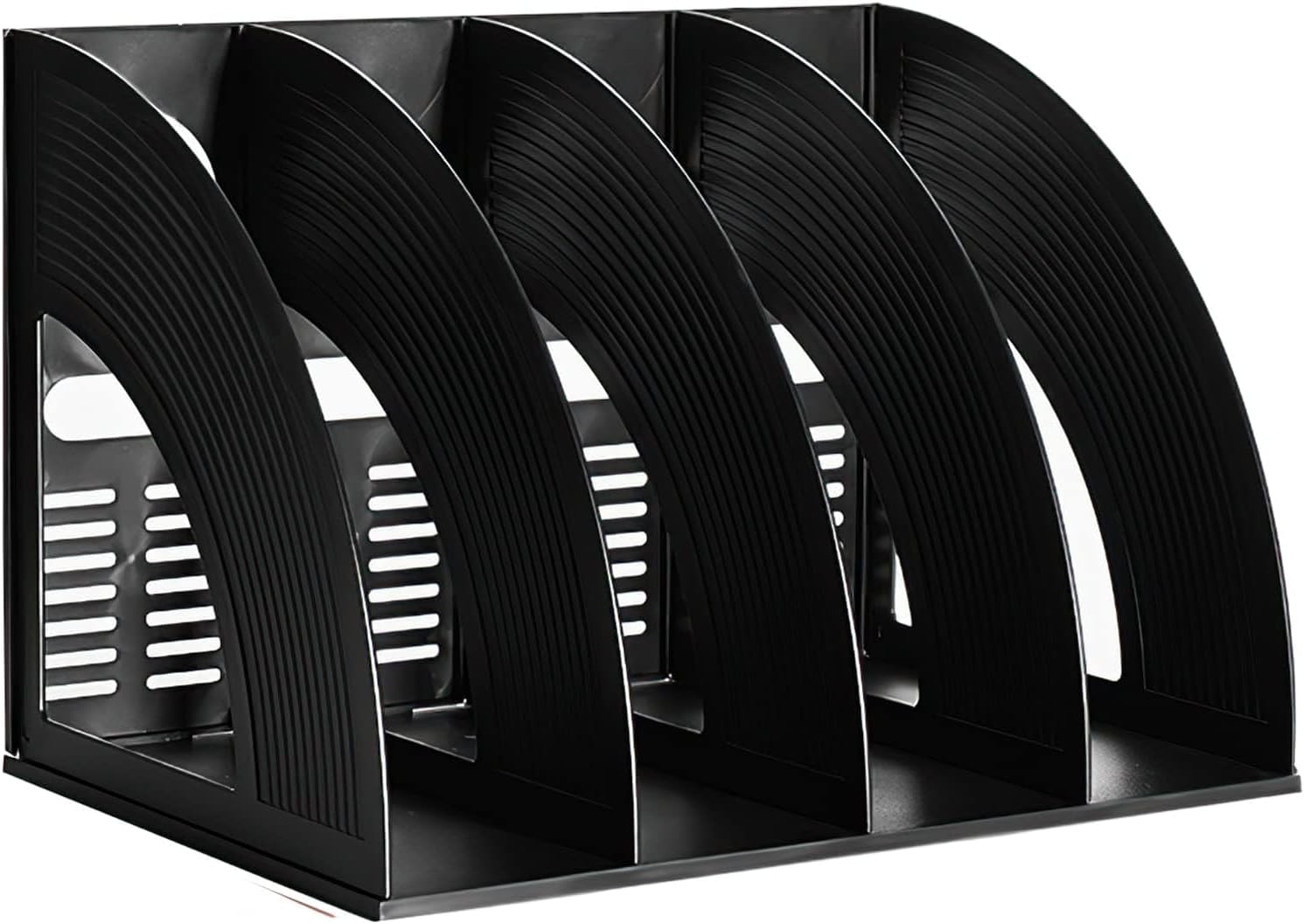 Plastikowy stojak na czasopisma, 4-komorowy stojak na czasopisma, uchwyt na czasopisma, uchwyt na gazety, organizer biurkowy na dokumenty w formacie
