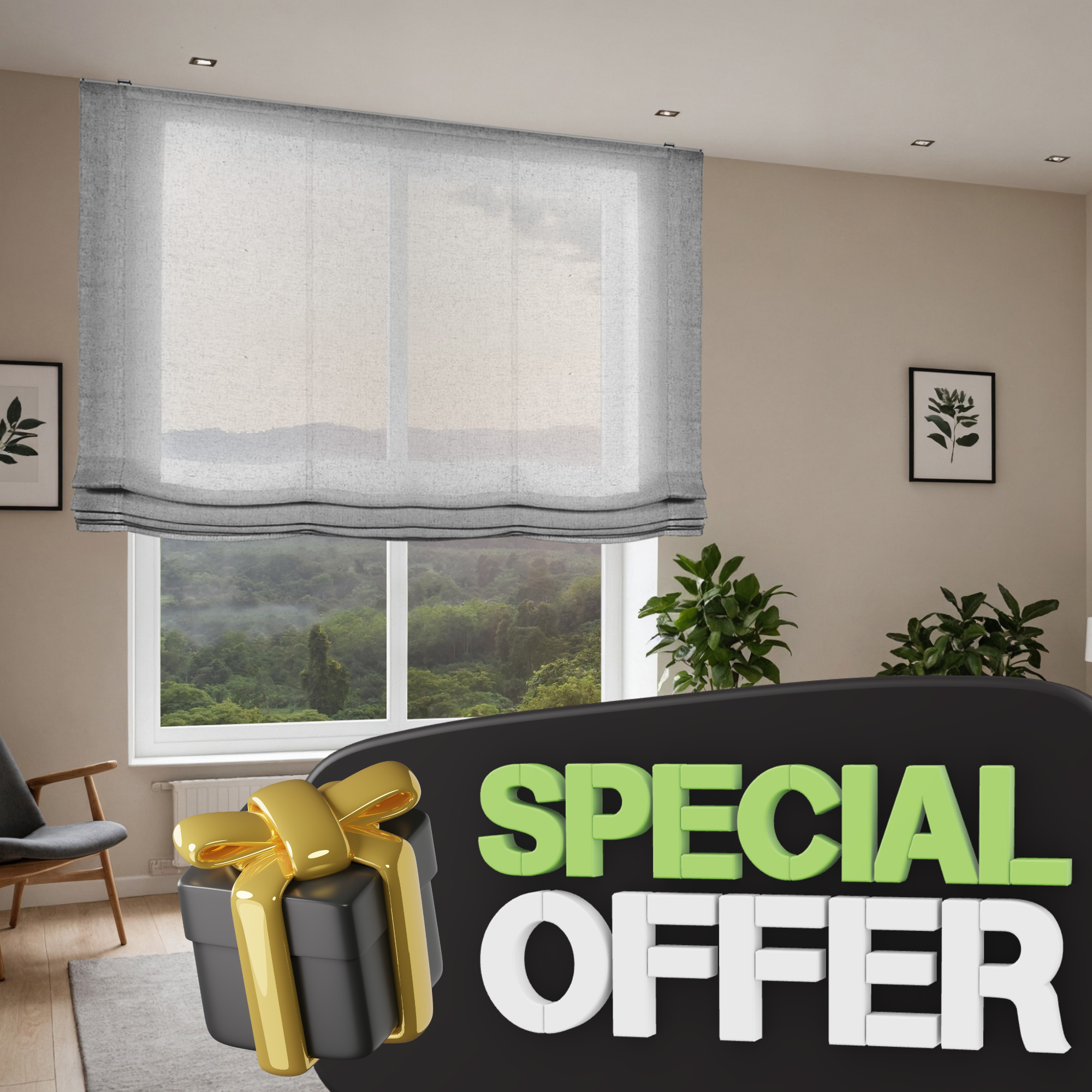 Roleta Paqueto Bez Listw na Okna z Łańcuszkiem Szara 150x250 cm