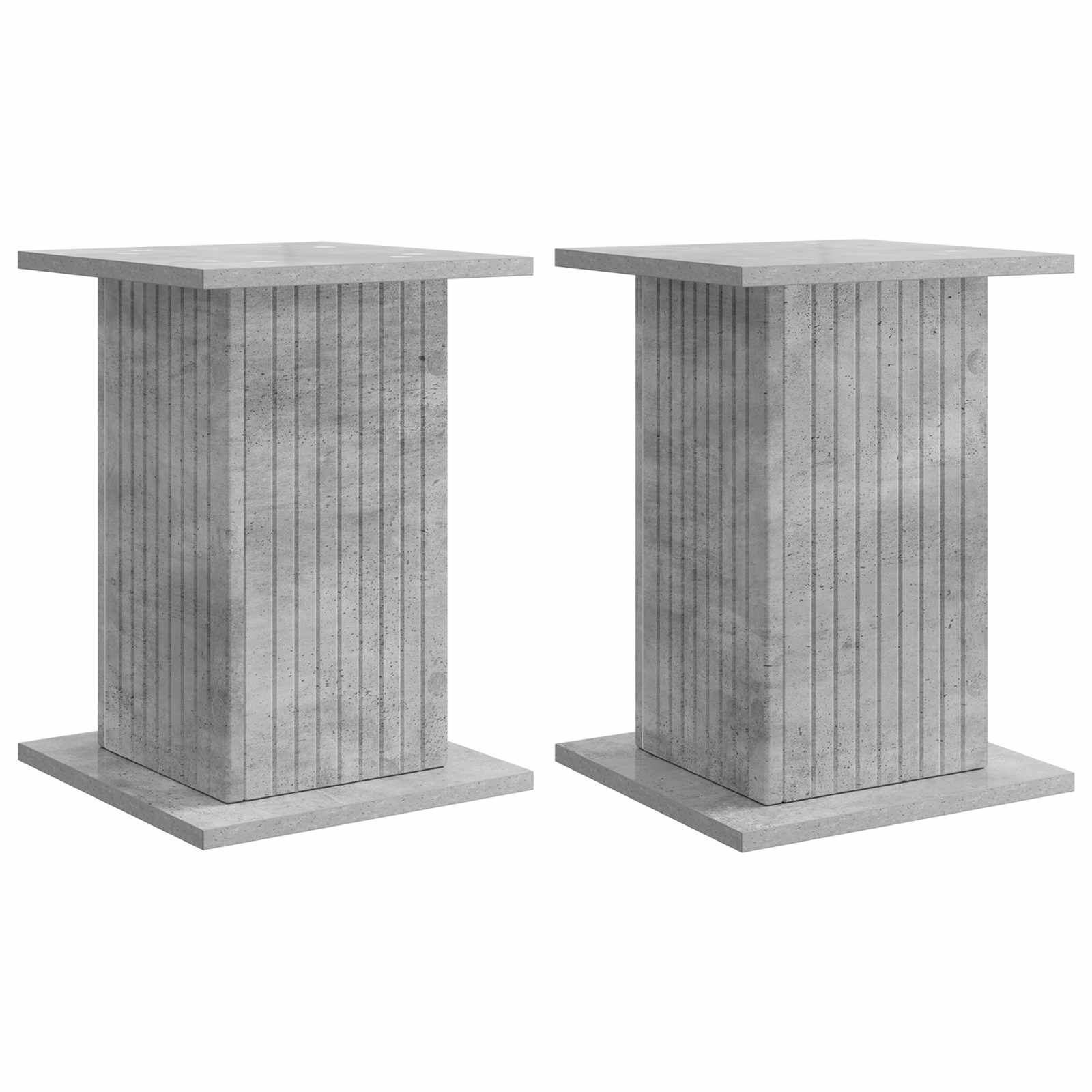 2x Stojak na Rośliny 43 cm Szarość Betonu do Salonu