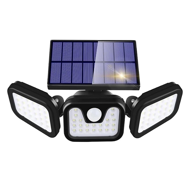 Lampy solarne zewnętrzne z czujnikiem ruchu na podczerwień. Regulowana głowa, wodoodporna IP65, lampa ścienna na energię słoneczną.