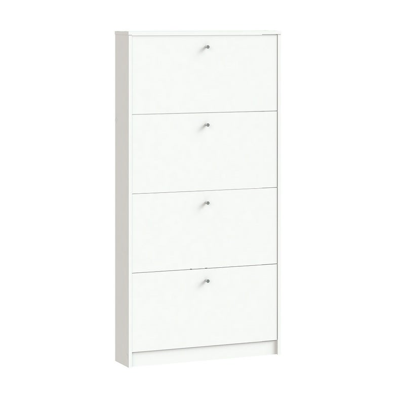 Escape szafka na buty z 4 drzwi, szerokość 75 cm, wysokość 148 cm, biały.