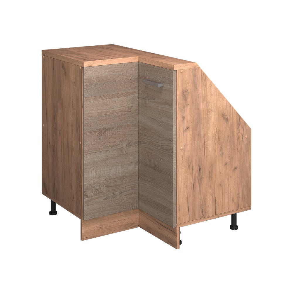 Vicco Szafa skosna Szafka narożna Rion, Dąb Sonoma/Goldkraft, 75.6 x 81.6 cm z 1 drzwiami
